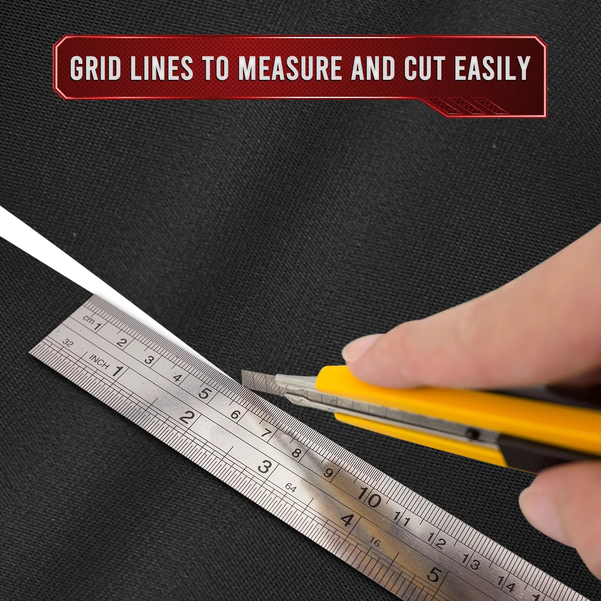 Precision Defined PU Liner Tool Box Liner Professional Grade, 18" x 24 ft, Black