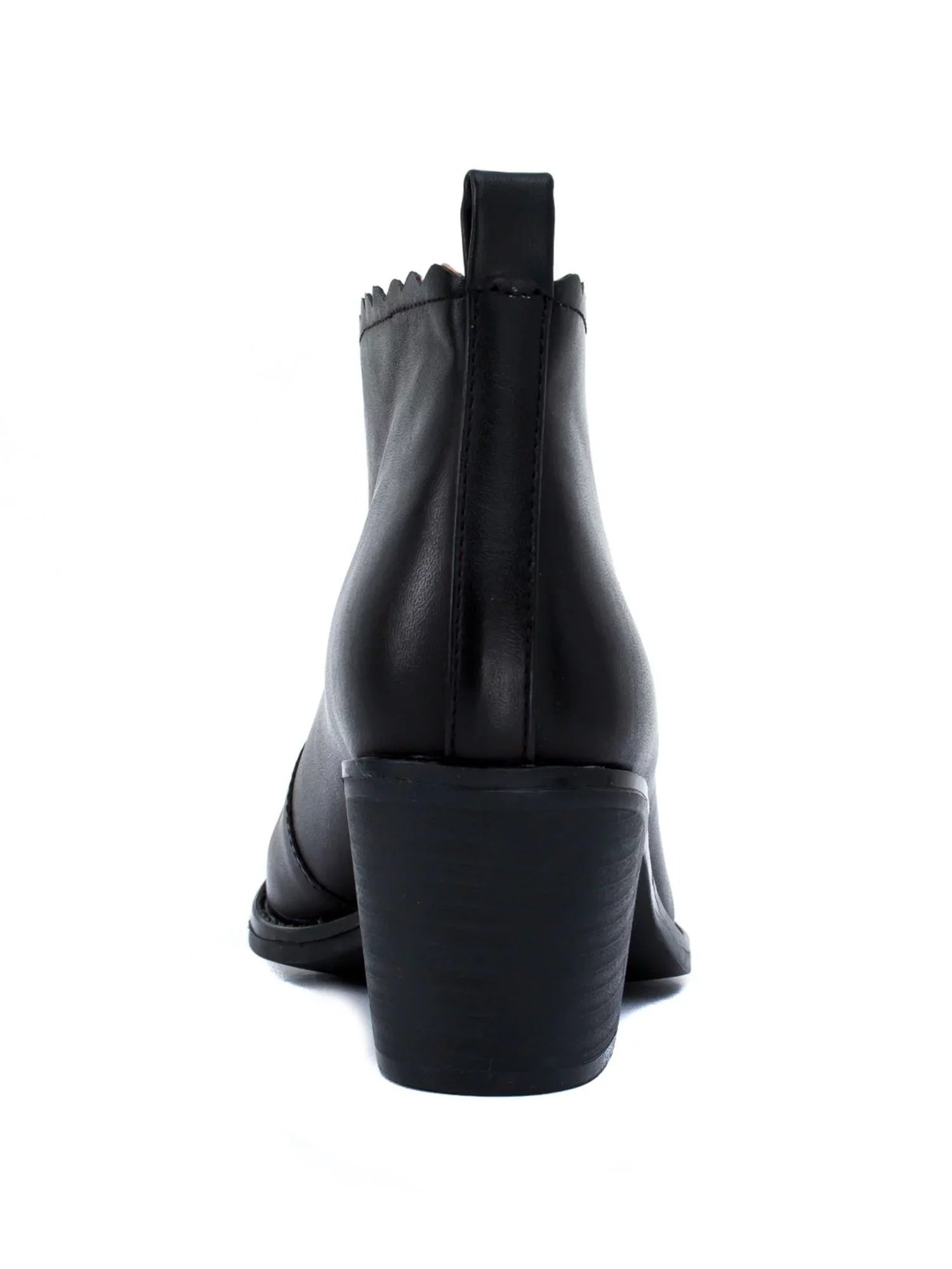 G.C. SizeHOESize Womens Black Heel Pull Tab V Cutout Sizecalloped Comfort Maris Almond Toe Block Heel Sizelip On Sizehootie 9