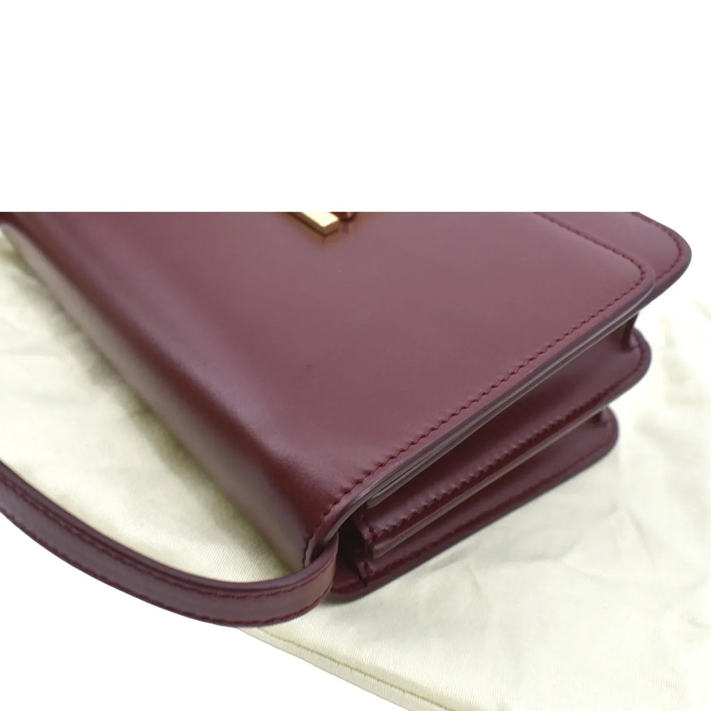 Pre-owned BURBERRY Tb Lola Leather Sizehoulder Bag Red