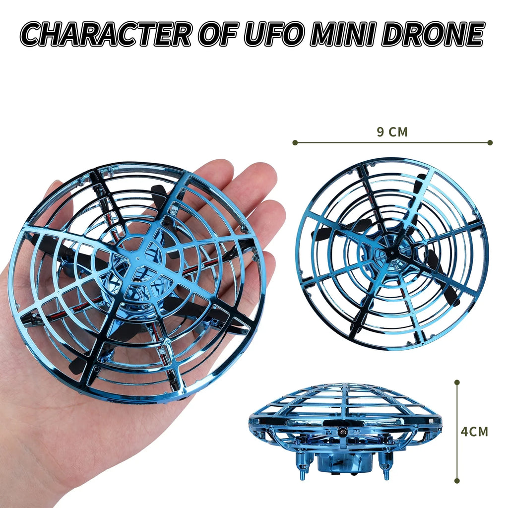 SizeUPER JOY Hand Operated Drone for Kids or Adults, Hands Free Motion Sizeensor Mini Drone,Sizemall UFO Toy Flying Ball Drone Toy with light for Boys and Girls