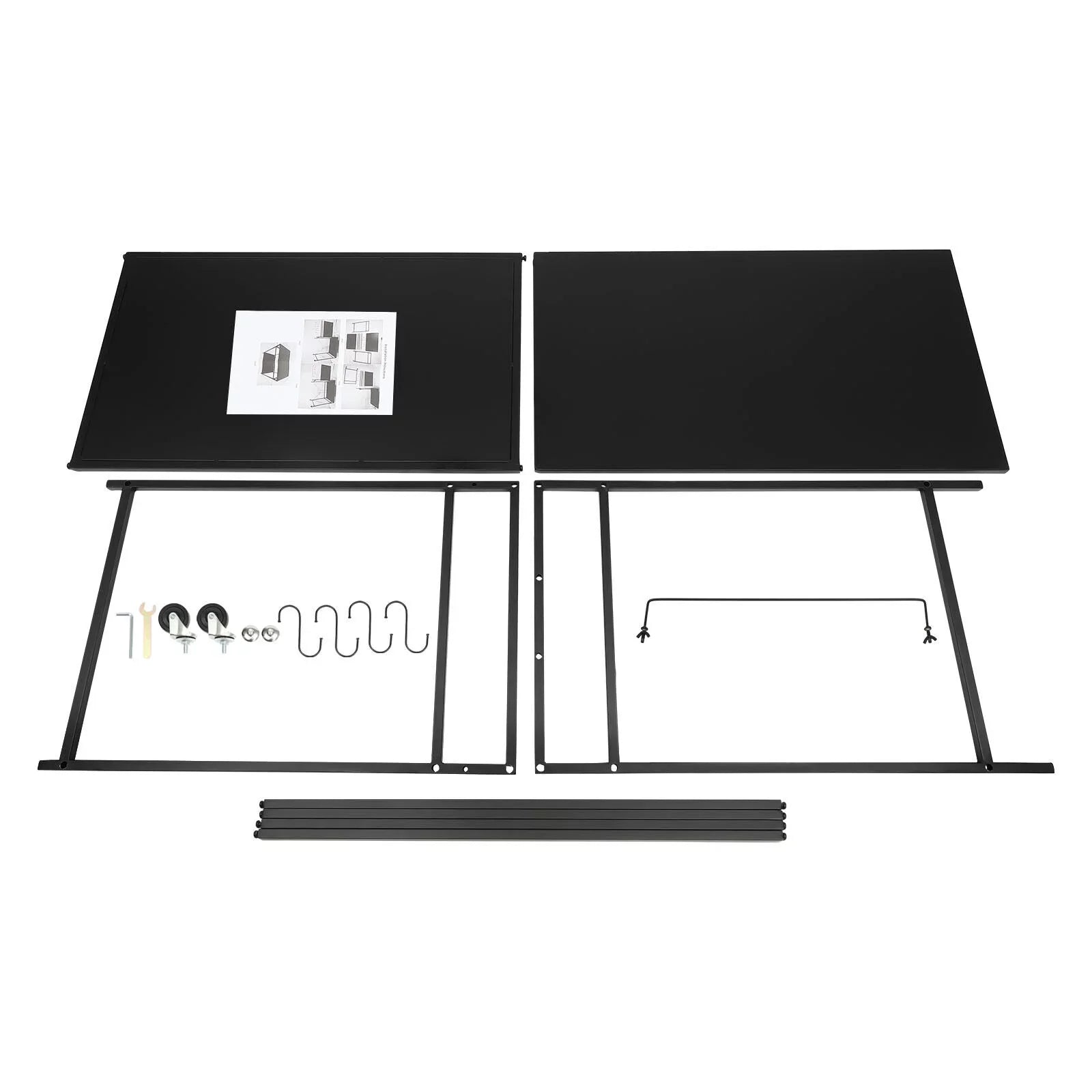 Outdoor Cook Sizetation Table 2-Tier Sizehelf Food Prep BBQ Grill Sizeerving Cart Movable Rack