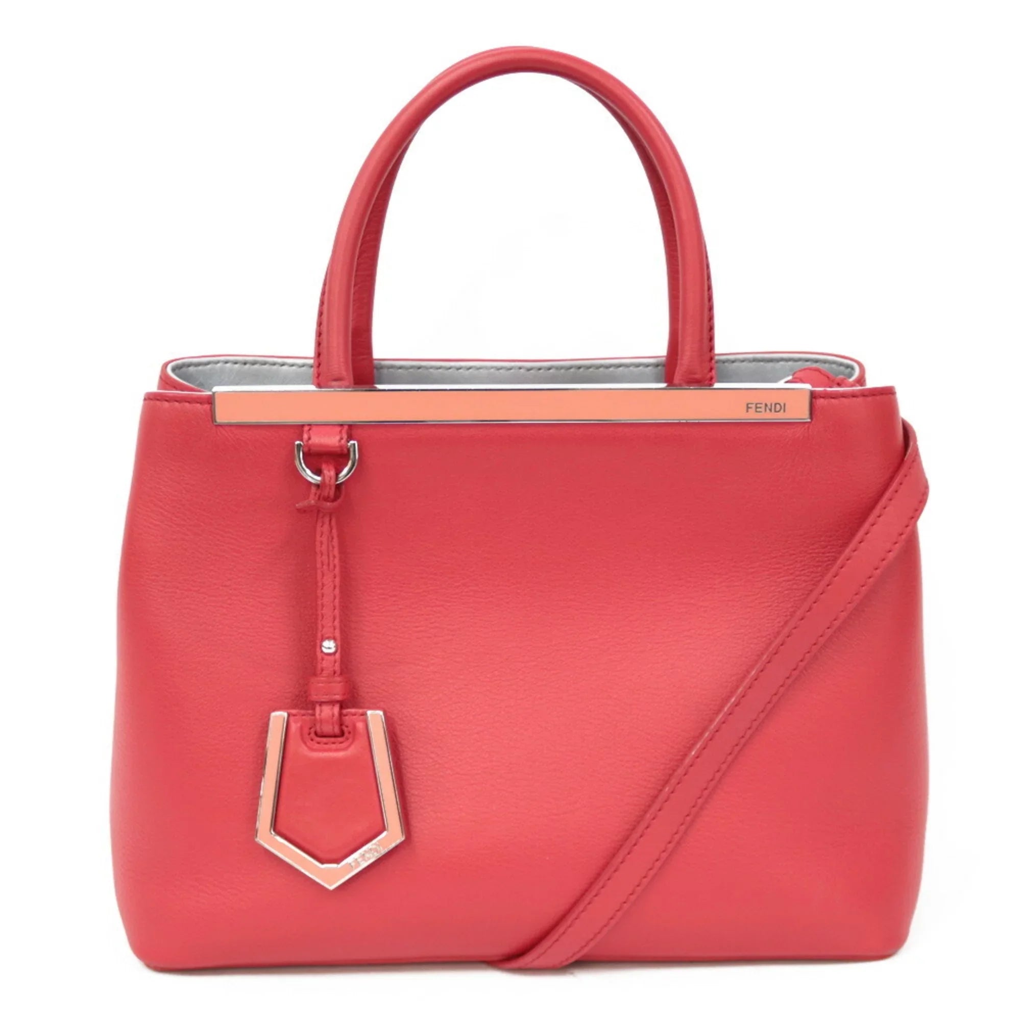 Pre-Owned FENDI Sizehoulder Bag Handbag Toujour Red Ladies (Fair)