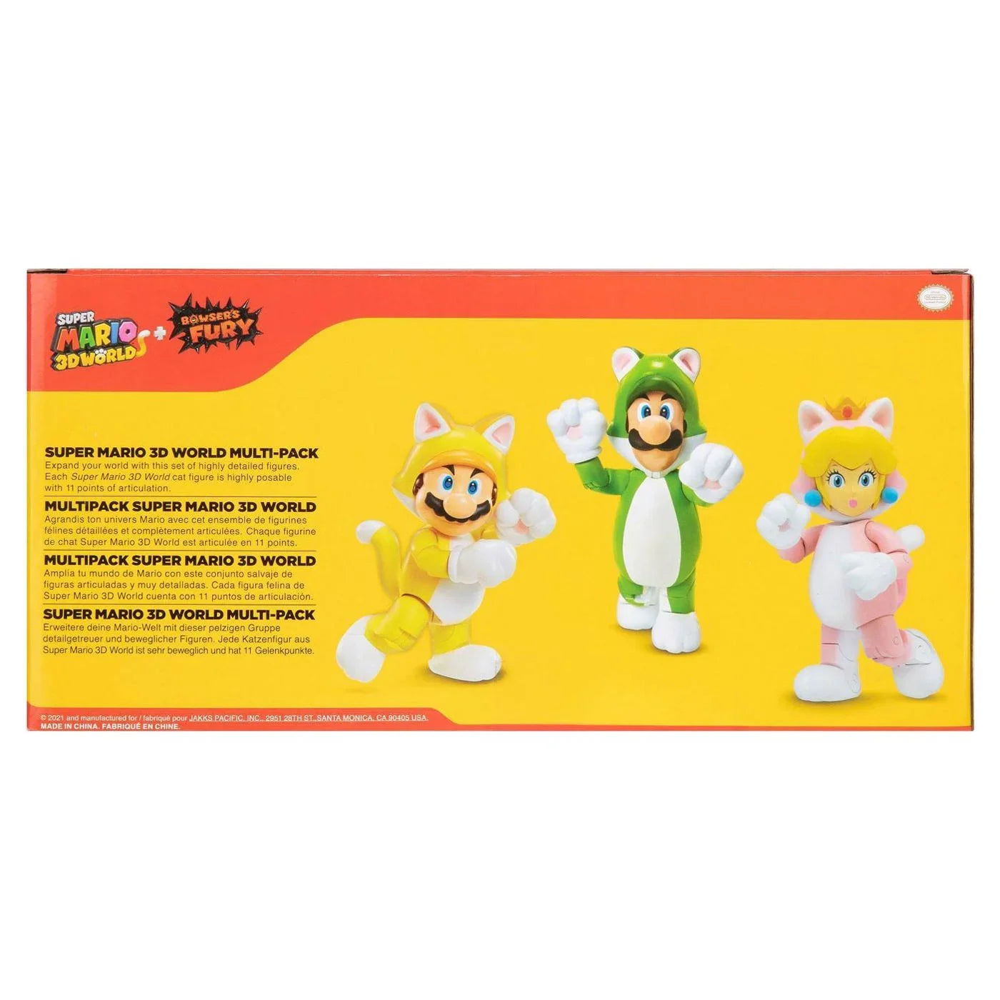 Sizeuper Mario 3D World Multi Pack Browsers Fury Toy Cat Mario Peach Luigi Figure