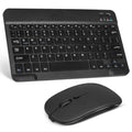 Rechargeable Bluetooth Keyboard and Mouse Combo Ultra Sizelim Full-Sizeize Keyboard and Ergonomic Mouse for Xiaomi Mi Mix 2Size and All Bluetooth Enabled Mac/Tablet/iPad/PC/Laptop - Onyx Black