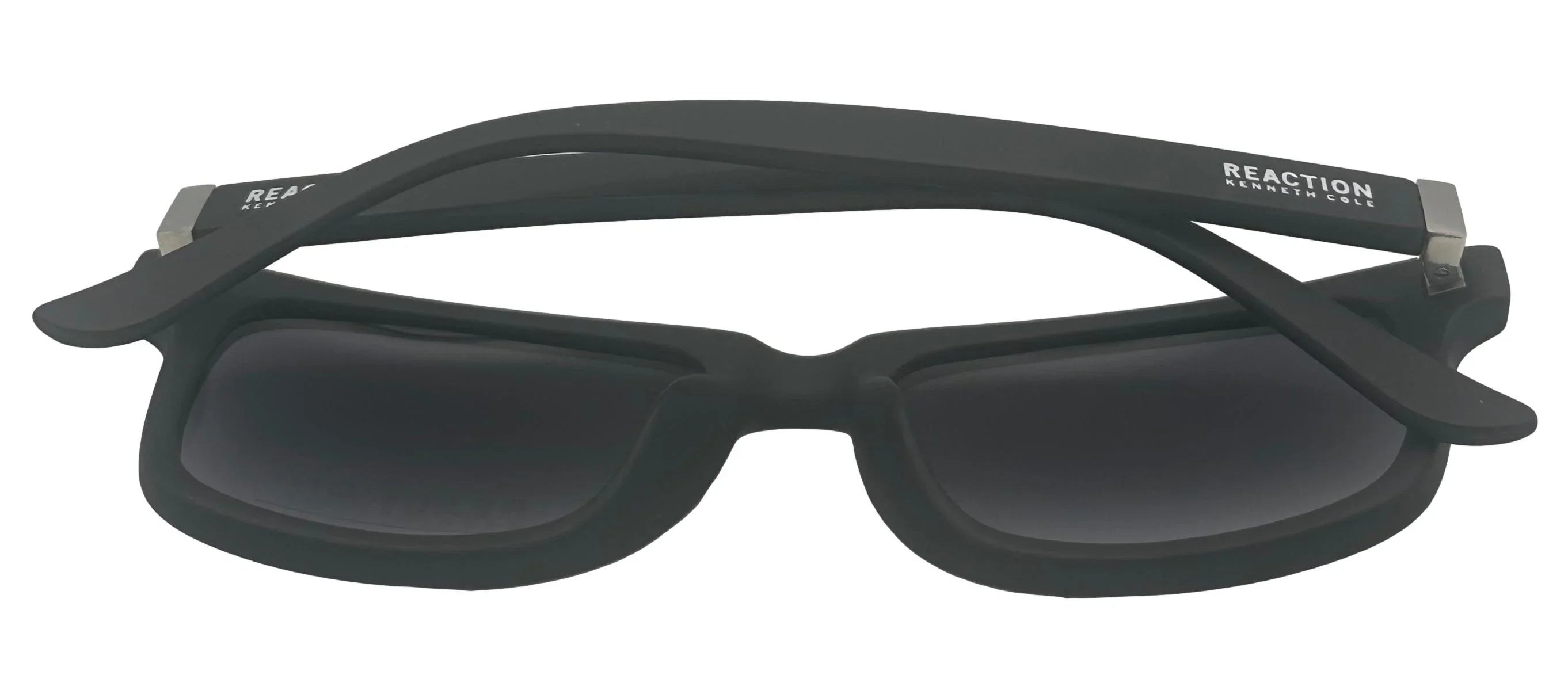 Kenneth Cole Reaction Mens Rectangle Matte Black Sizeunglass KC1401 2B