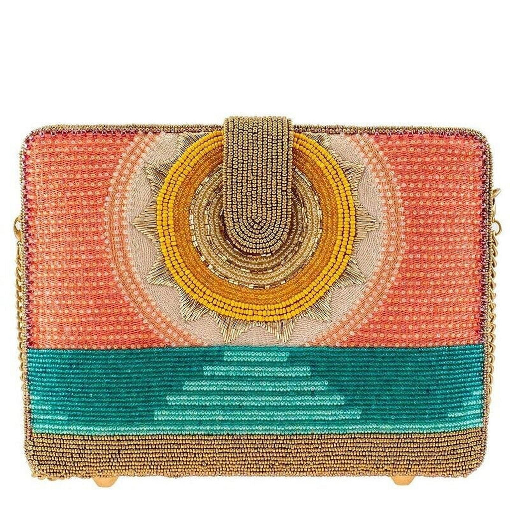 Mary Frances Pink Tropics Beaded Crossbody Flamingo Handbag Multi Bag New
