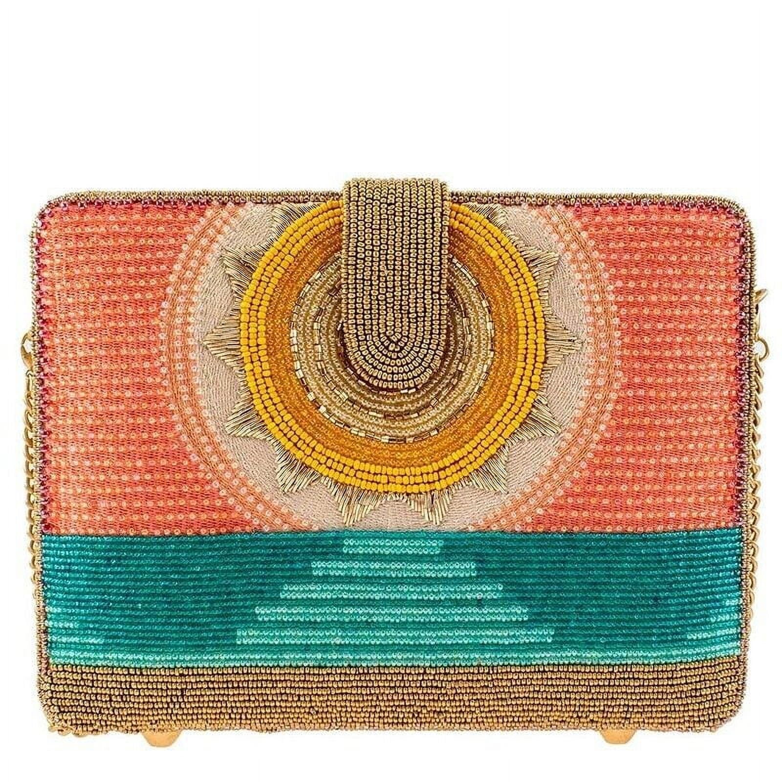 Mary Frances Pink Tropics Beaded Crossbody Flamingo Handbag Multi Bag New
