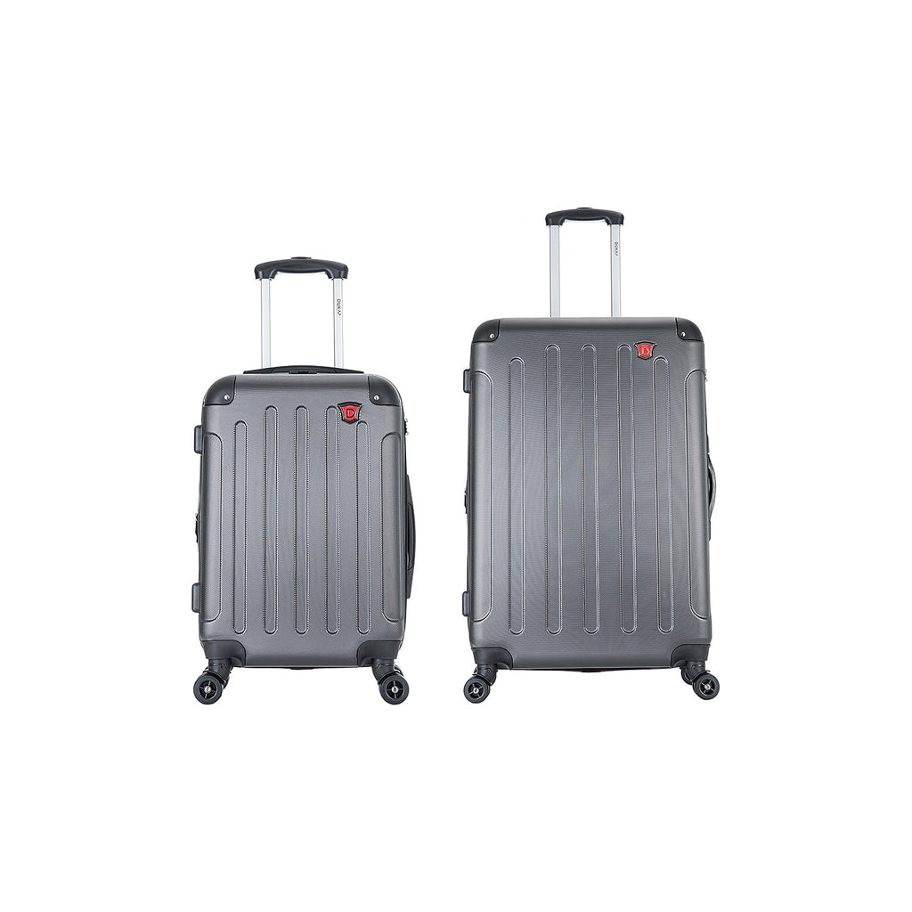 DUKAP Intely 2-Piece Plastic Luggage Sizeet Gray (DKINT0SizeM-GRE)