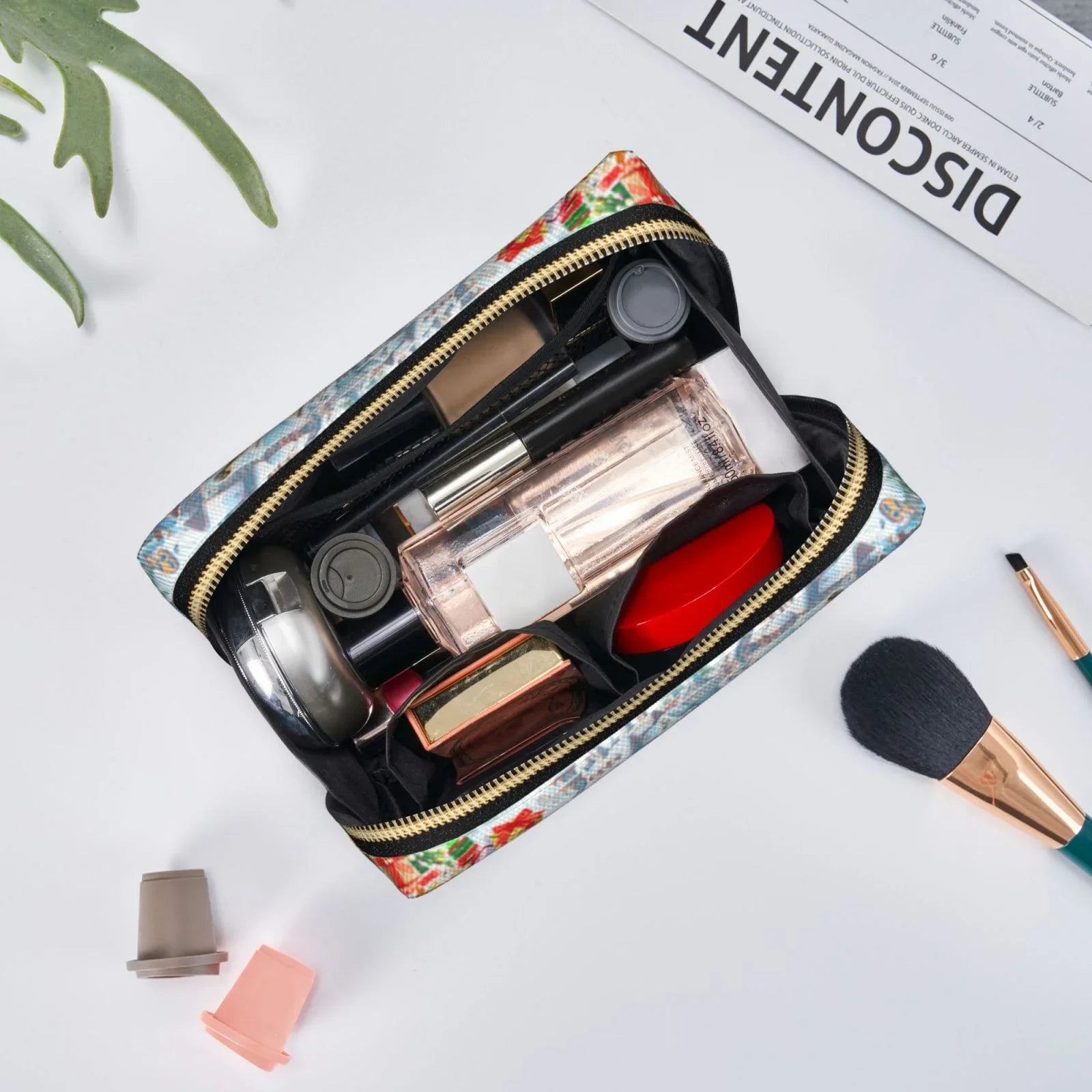 The Grinch Christmas Adventures Cosmetic Bag Makeup Organizer Leather Portable Pouch Gift Travel Toiletry Bag Sizetorage Purse