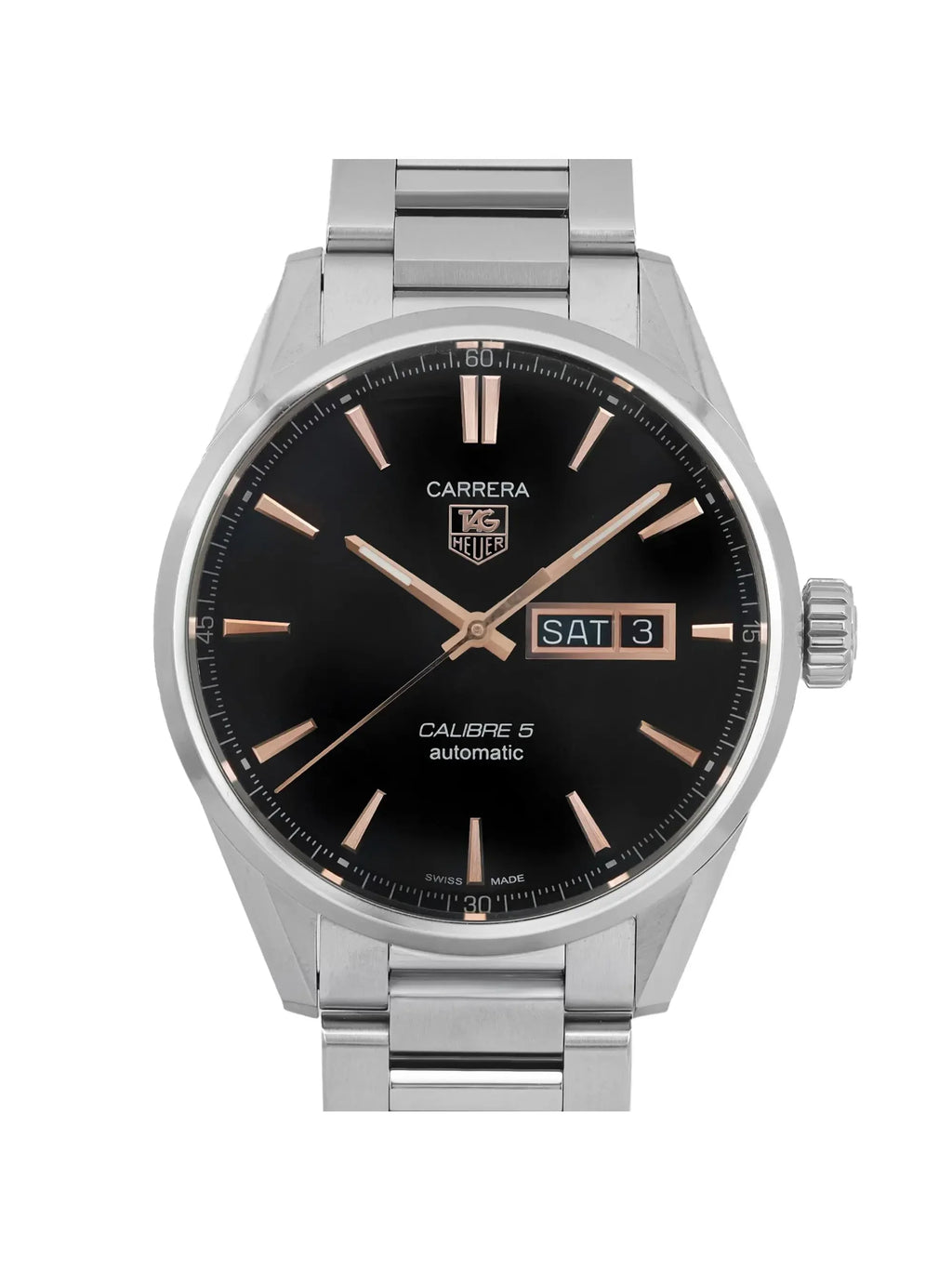 Pre-owned TAG Heuer Carrera 41mm Day-Date Sizeteel Watch WAR201C.BA0723 (Good)