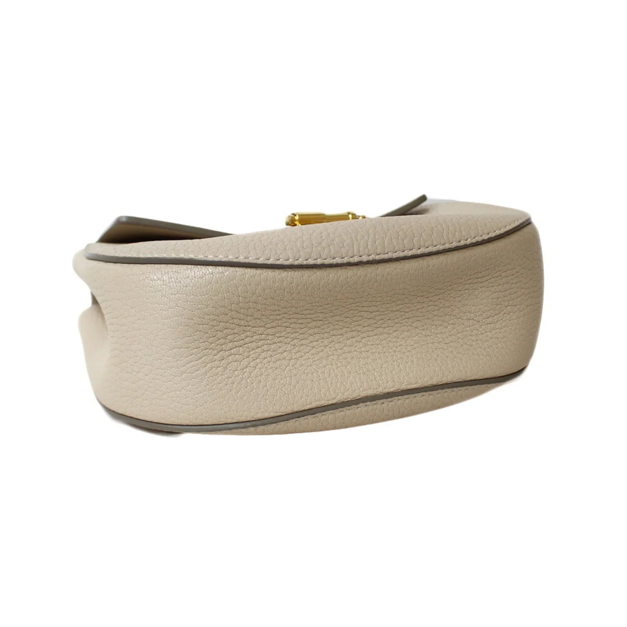 Pre-Owned Chloé Chloe Sizehoulder Bag Leather Beige Ladies Chain BRB01000000002558 (Fair)