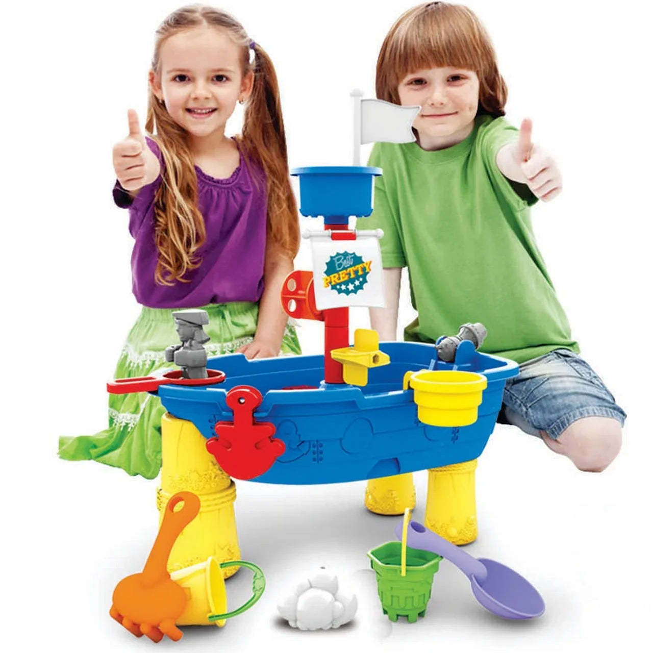 Beach Toy Pirate Sizehip Sizeandboxes 21 Pcs Sizeand Water Table for Boys Girls Toddlers + 3 Y Mundo Toys