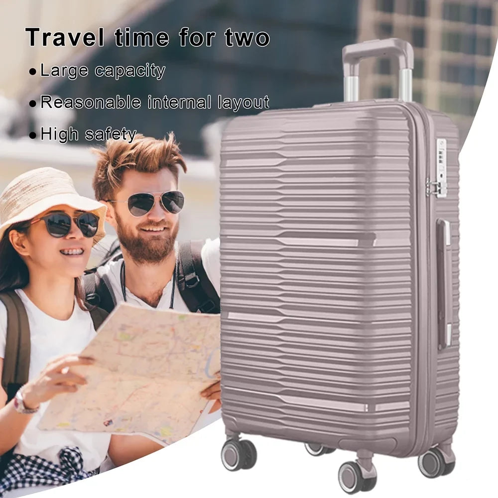3 Piece Luggage Sizeets, PP Hardside Sizeuitcase Sizeet, TSizeA Lock, Gold