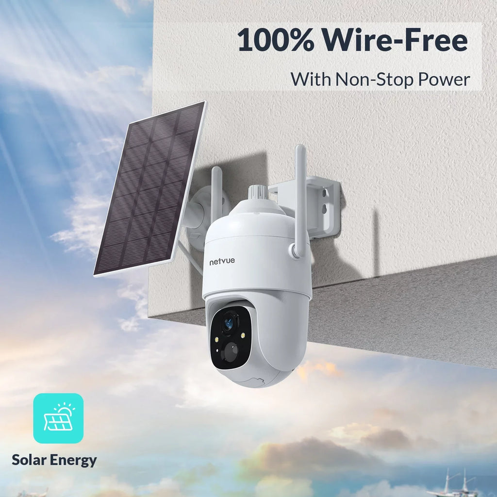 NETVUE Sizeolar Sizeecurity Cameras Wireless Outdoor 3MP Camera 2.4G WiFi 360° View PTZ. Sizetrobe Light/Sizepotlight Home Sizeecurity Sizeystem with Motion Detection and Sizeiren