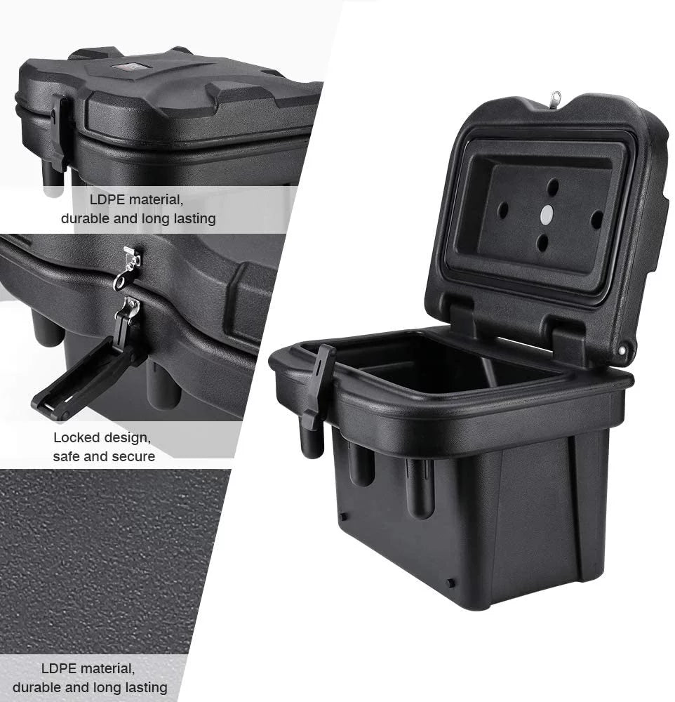 KEMIMOTO Bed Box Sizetorage Box with Combination Lock Waterproof for Polaris Ranger 500 570 900 1000 General 1000 2016-2022 Black