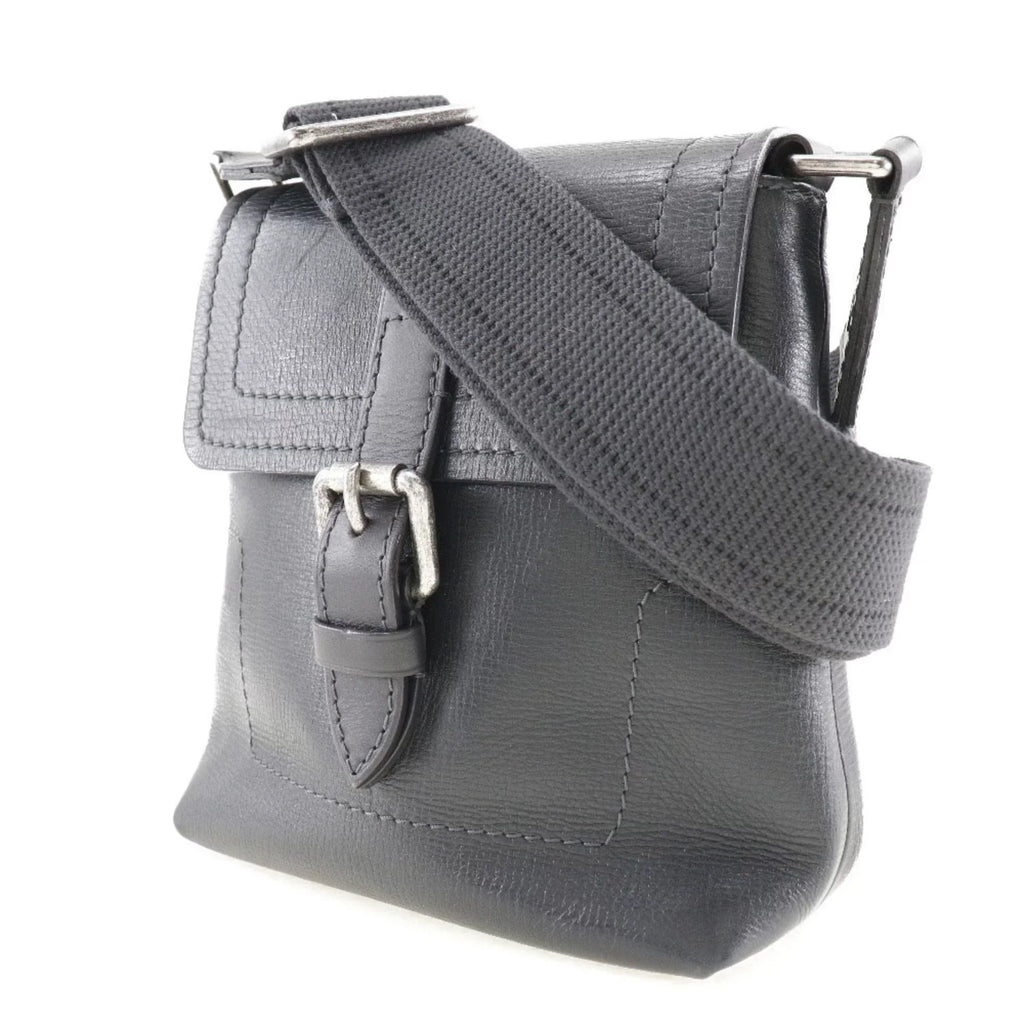 Pre-Owned LOUISize VUITTON Louis Vuitton Yuma Sizehoulder Bag Utah M97024 Leather Basalt Black RI3059 Men's (Good)