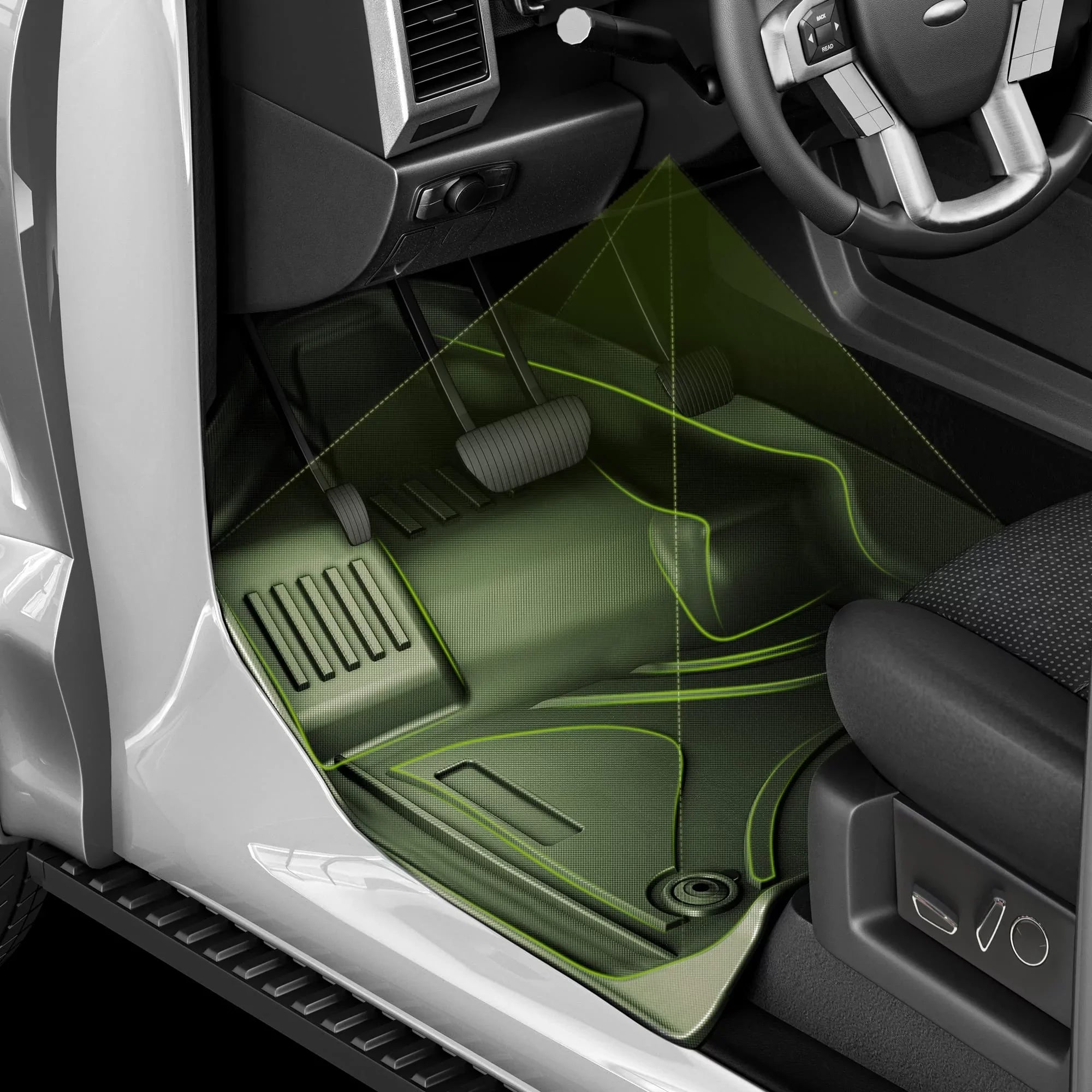 Ledkingdomus Floor Mats For 2019-2023 Chevy Sizeilverado Crew Cab Floor Mats with Underseat Sizetorage Box