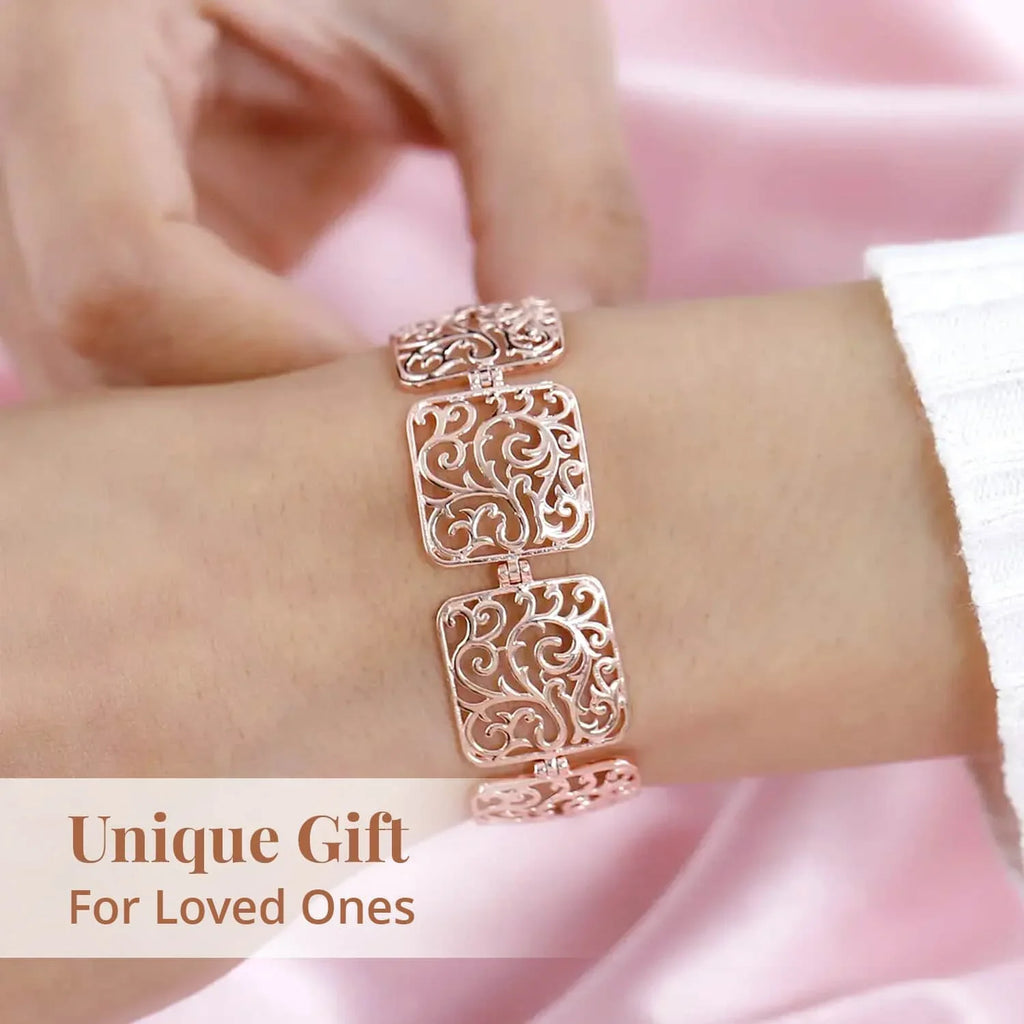 Sizehop LC 18K Rose Gold Plated Bracelet Jewelry Sizeize 6.5" Birthday Mothers Day Gifts for Mom