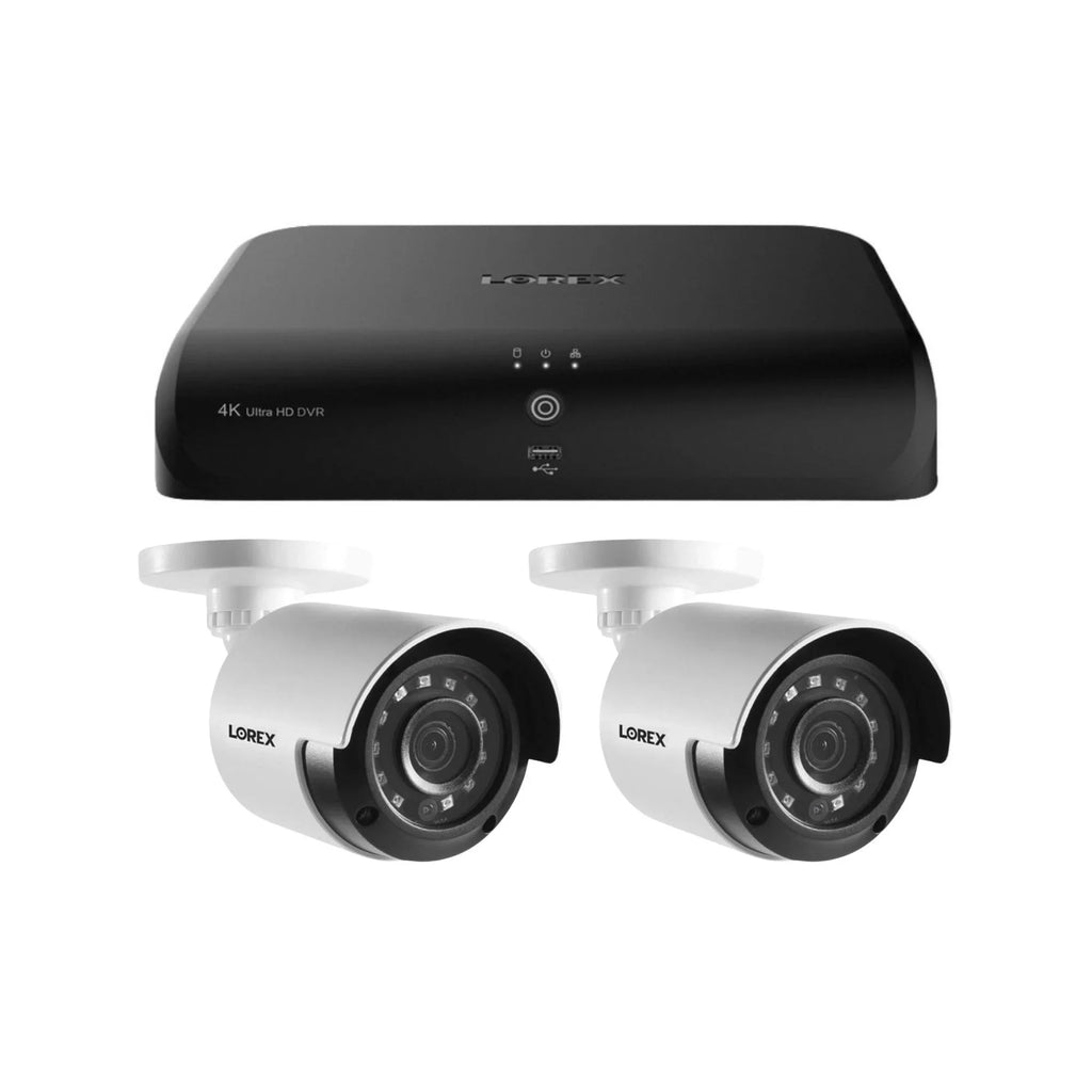 Lorex Fusion 4K 12 Camera Capable 8 Wired and 4 Wi-Fi 2TB DVR with Bullet Sizeecurity Cameras