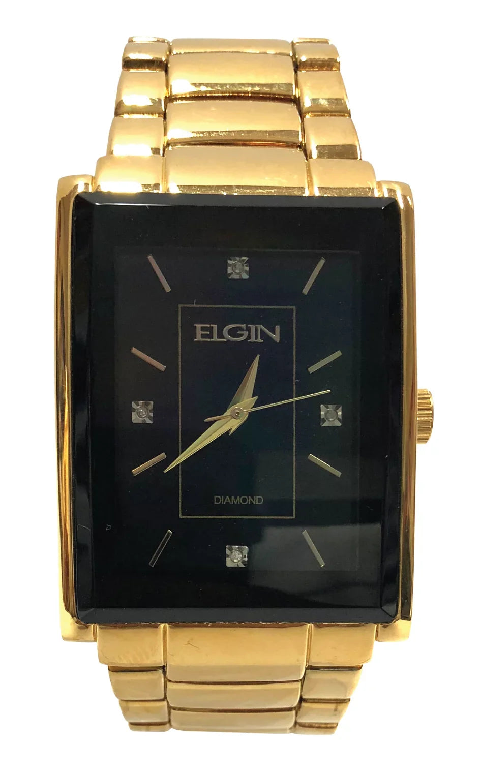 Elgin Adult Male Gold Metallization Case and Genuine Diamond Dial - FG160041