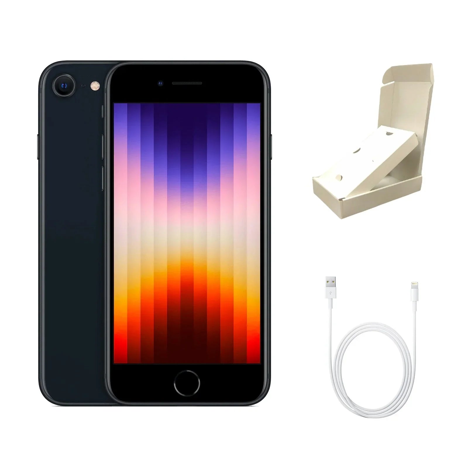 Restored Apple iPhone SizeE (3rd Gen) A2595 (Fully Unlocked) 64GB Midnight w/ Gift Box (Refurbished)