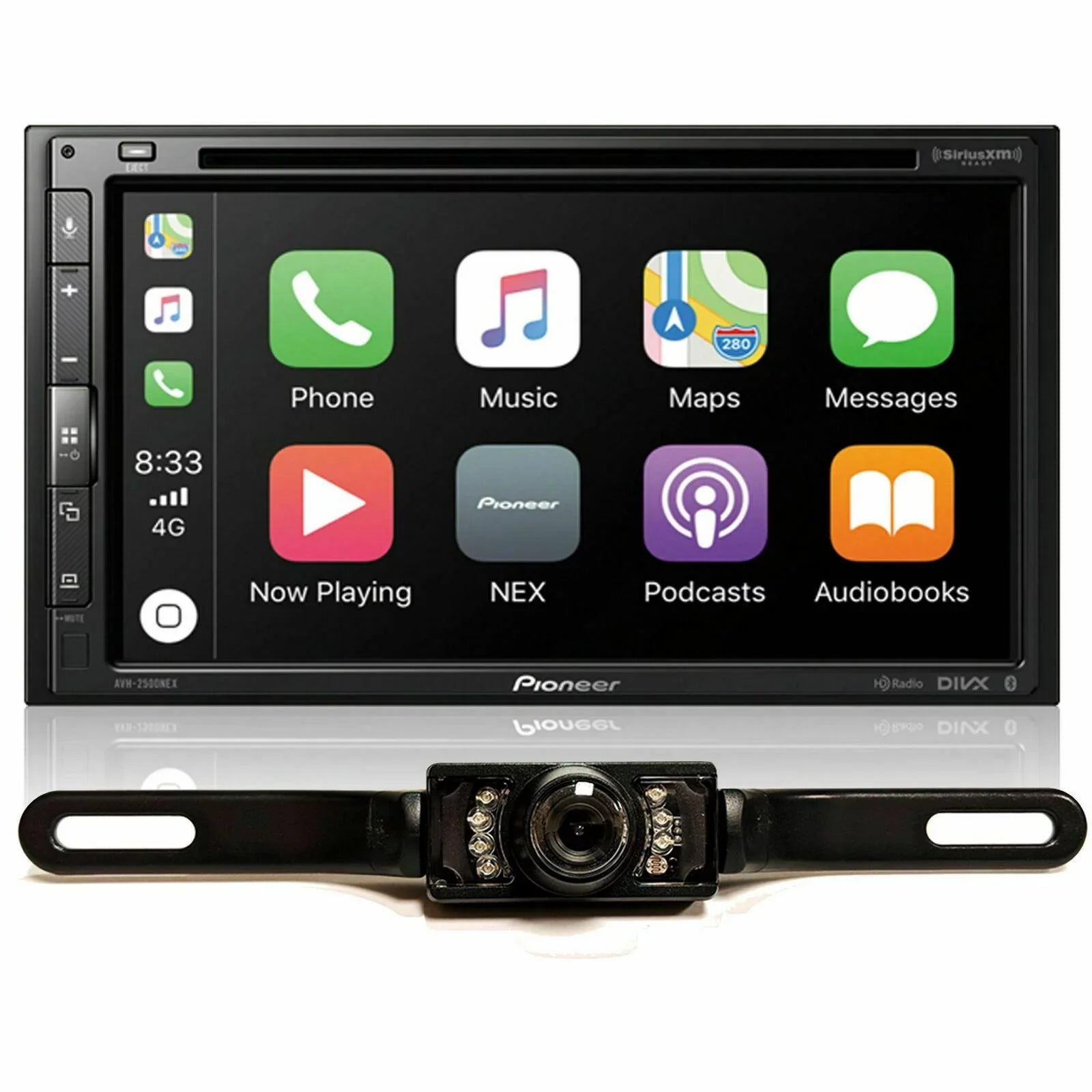PIONEER AVH-2500NEX CD DVD USizeB BLUETOOTH CAR PLAY ANDROID & License Plate Camera