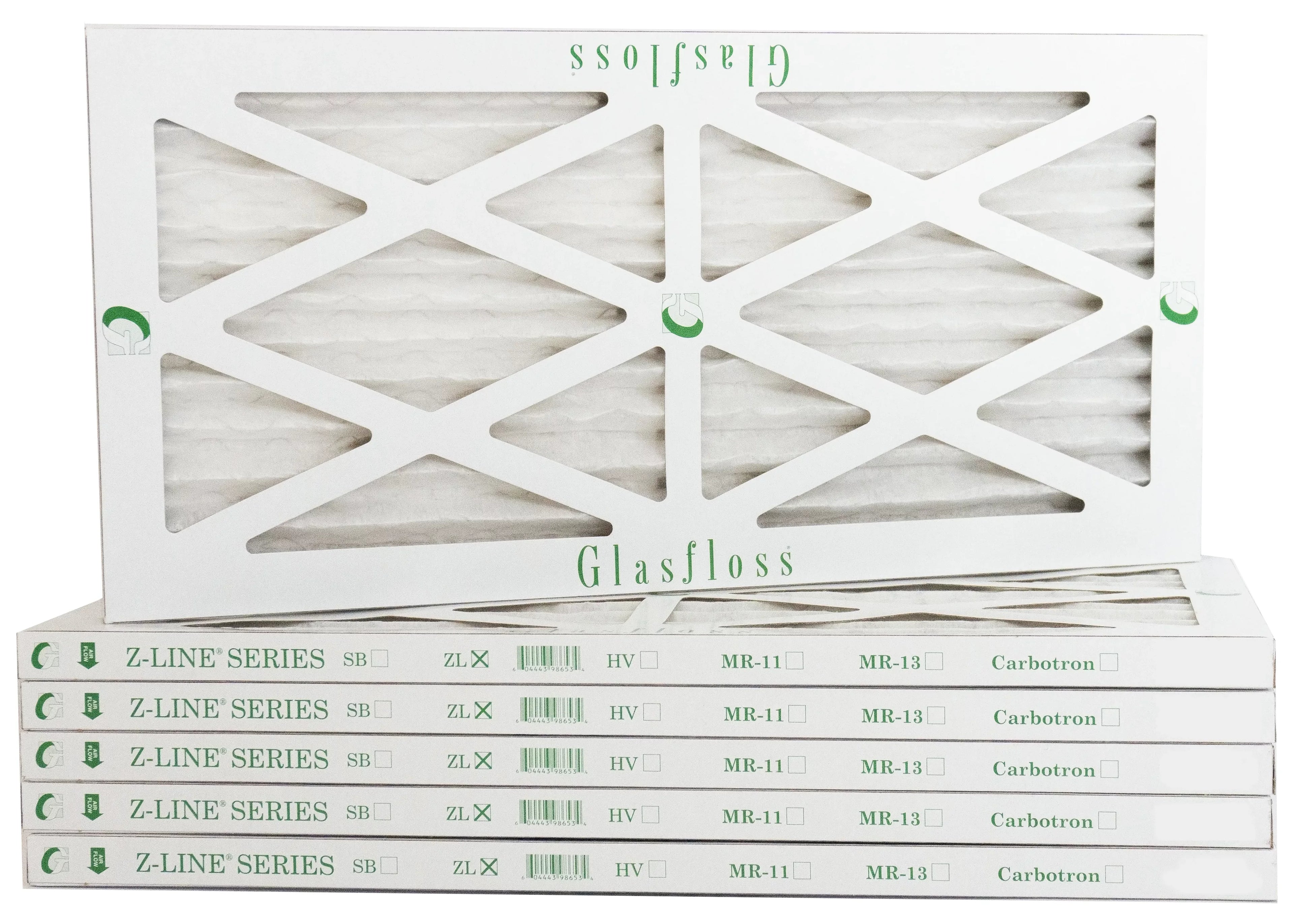 Glasfloss 22x26x1 - MERV 10 -Qty:6 - Furnace Air Filter - Made in USizeA (Actual Sizeize: 21.5 x 25.5x7/8 inch)
