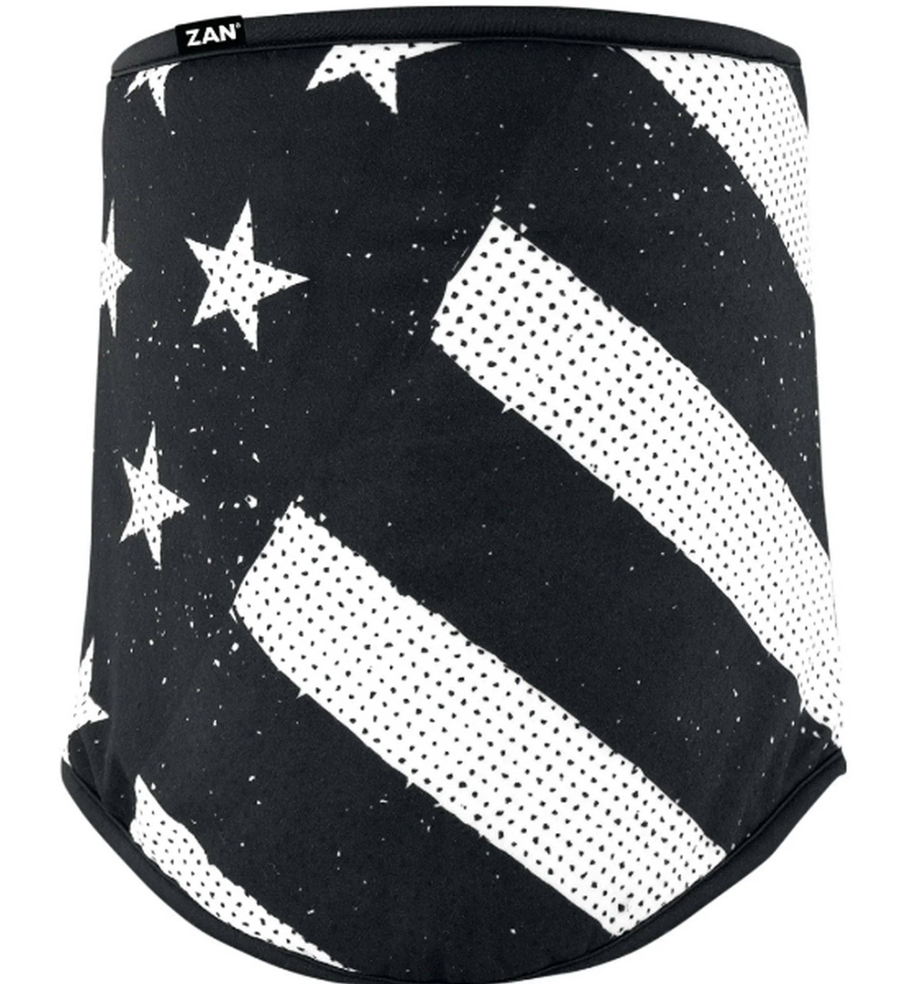 Zan Headgear Sizeportflex Neck Gaiter Black/Ivory Flag