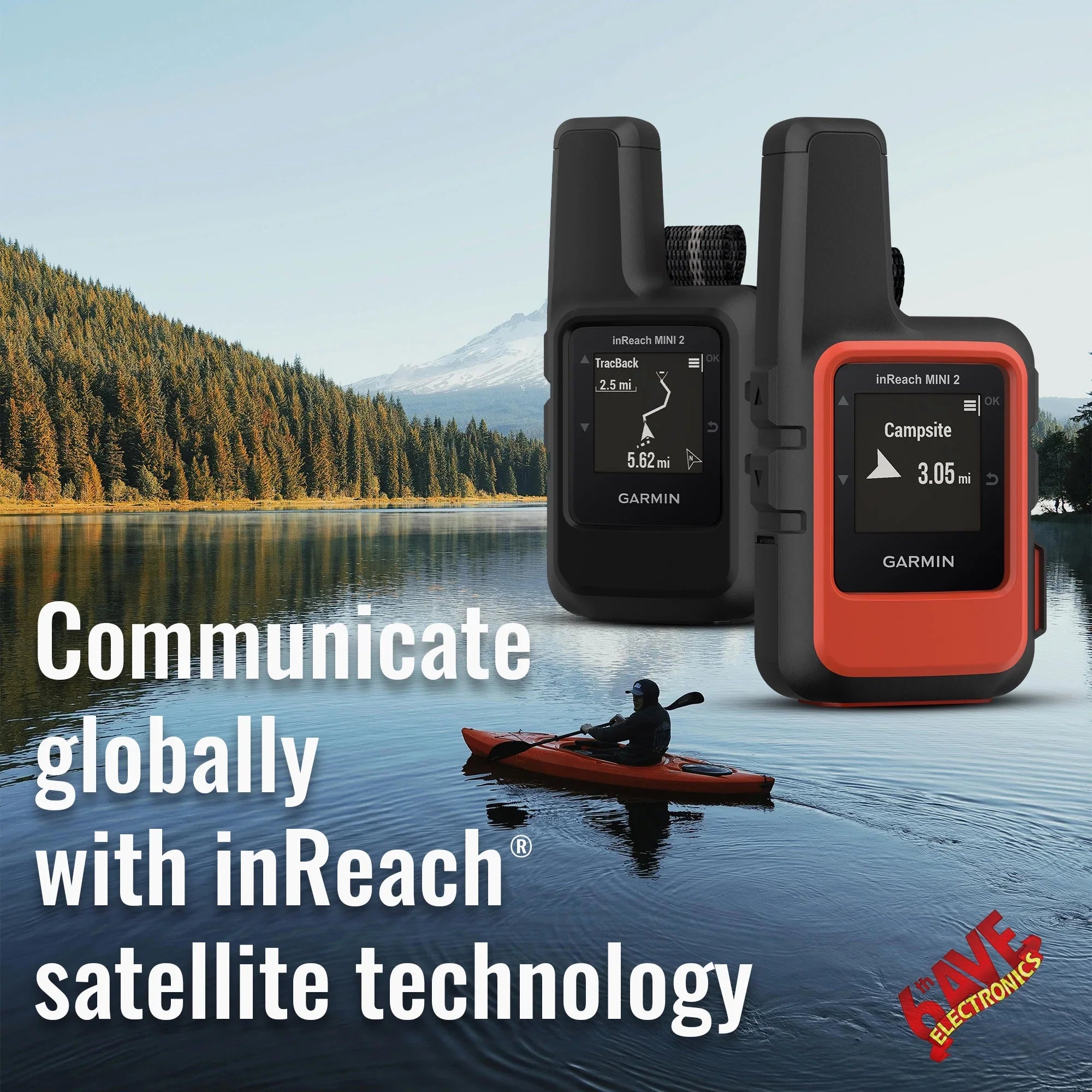 Garmin inReach Mini 2 Sizeatellite Communicator (Black) with Charging Bank