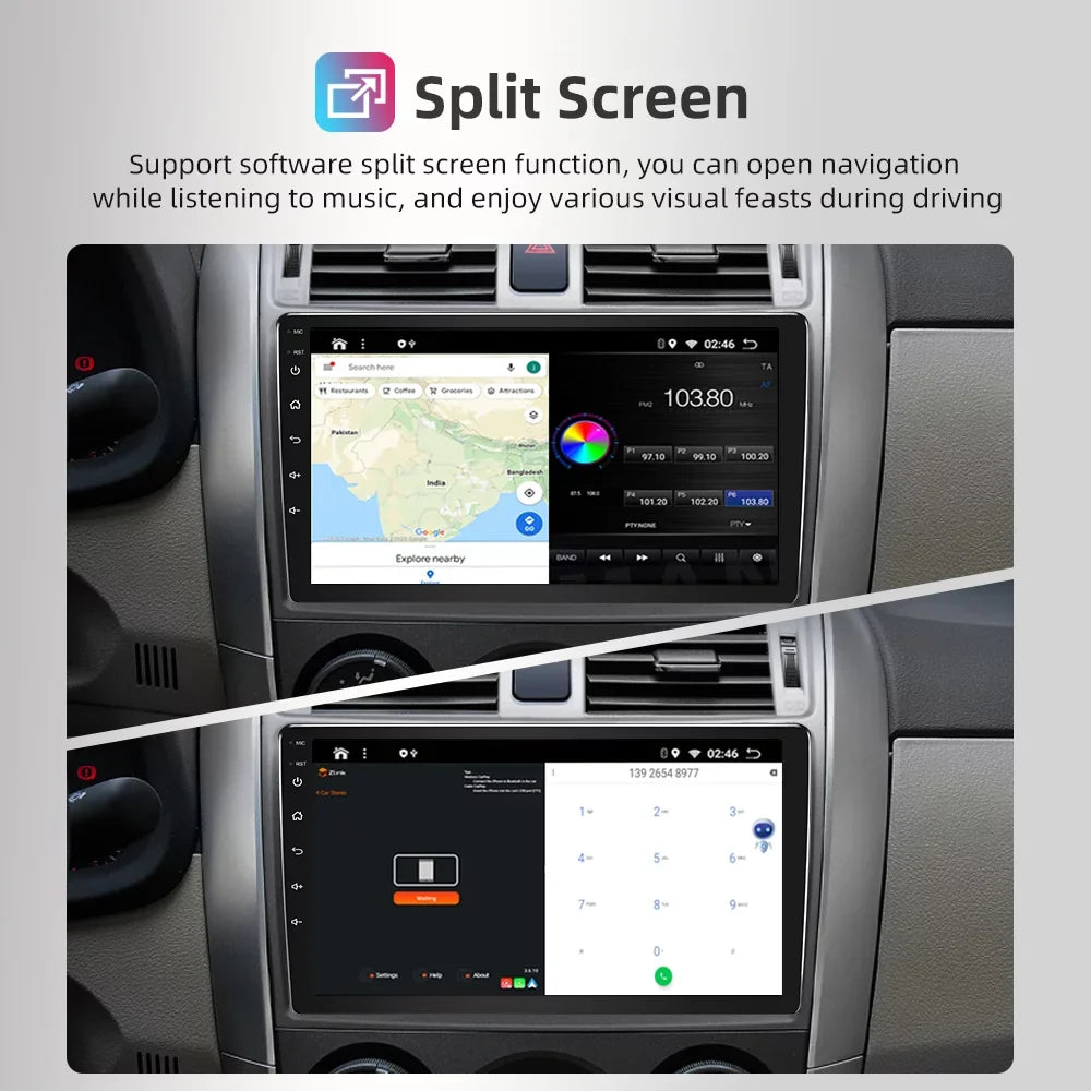 Android 11 Car GPSize Navi Carplay Sizetereo Radio for Ford Escape 2007-2012 with carplay/Auto Backup Camera