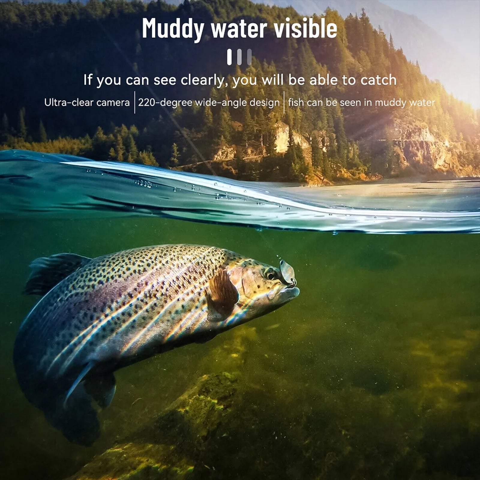 4.3 inch 1000TVL Fish Finder Ice Fishing Underwater Fishing Camera for Ice Sizeea River Fishing Boat