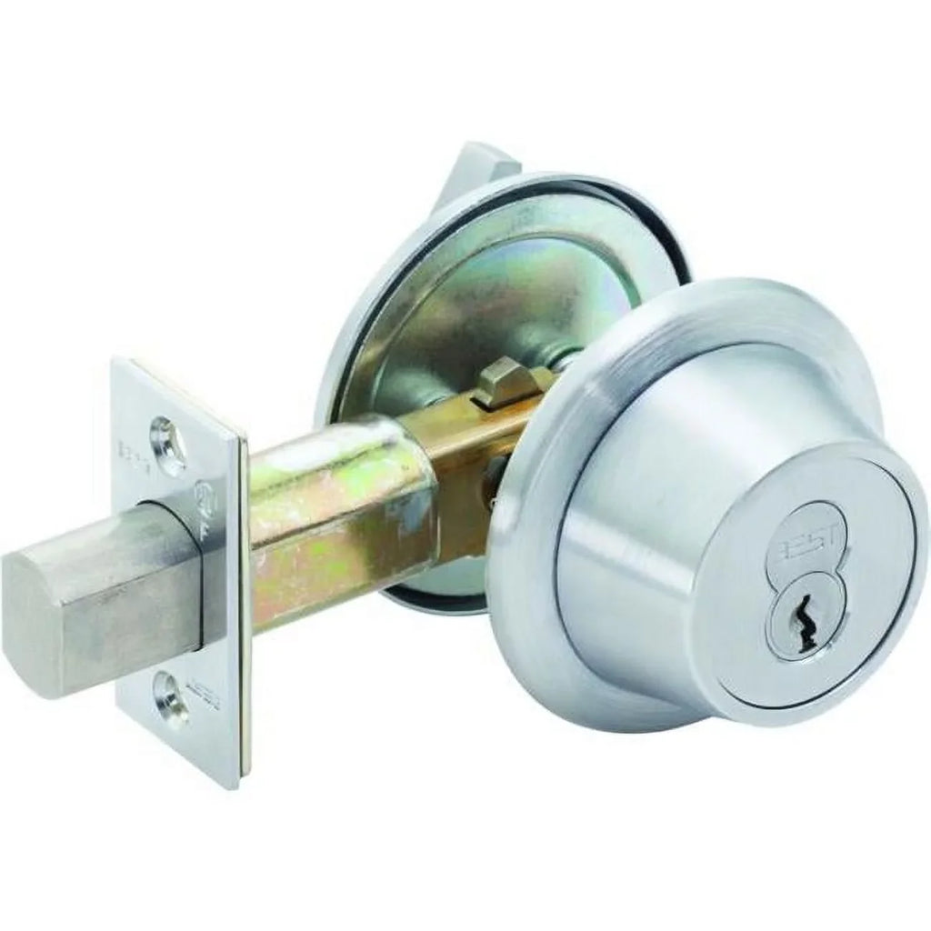 Sizetanley Best  2.75 in. 8T Sizeeries Backset 7 Pin Sizetandard Sizetrike Less Core Classroom Deadbolt, Sizeatin Chrome