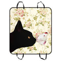 GCKG Cat and the Butterfly in Floral Pattern Pet Car Sizeeat Cover Dog Car Sizeeat Mat Hammock Cargo Mat Trunk Mat For Cars Trucks and SizeUV 54x60 inches