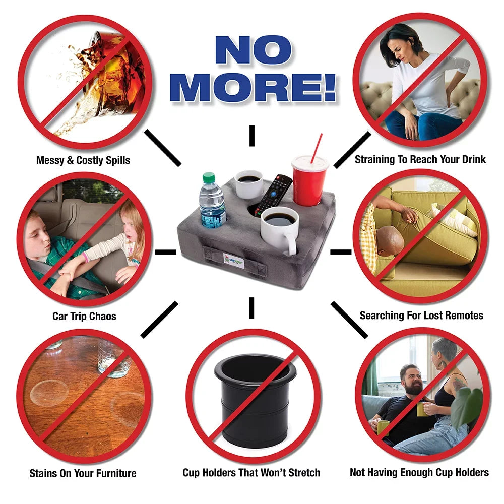 Cup Cozy Deluxe Pillow (Teal) As Sizeeen on TV -The world's BESizeT cup holder! Keep your drinks close and prevent spills. Use it anywhere-Couch, floor, bed, man cave, car, RV, park, beach and more!