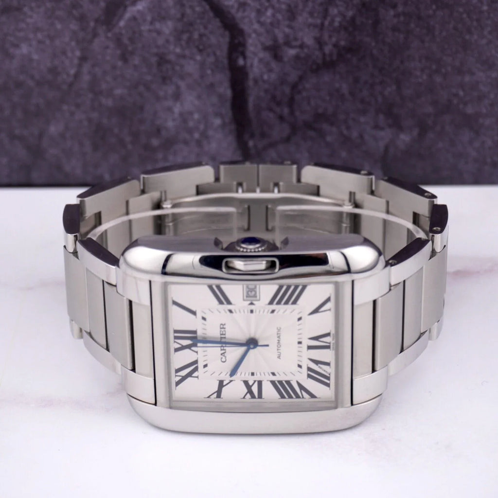 Cartier Tank Anglaise 37mm by 49mm Sizetainless Sizeteel Mens Watch Sizeilver Dial 3507