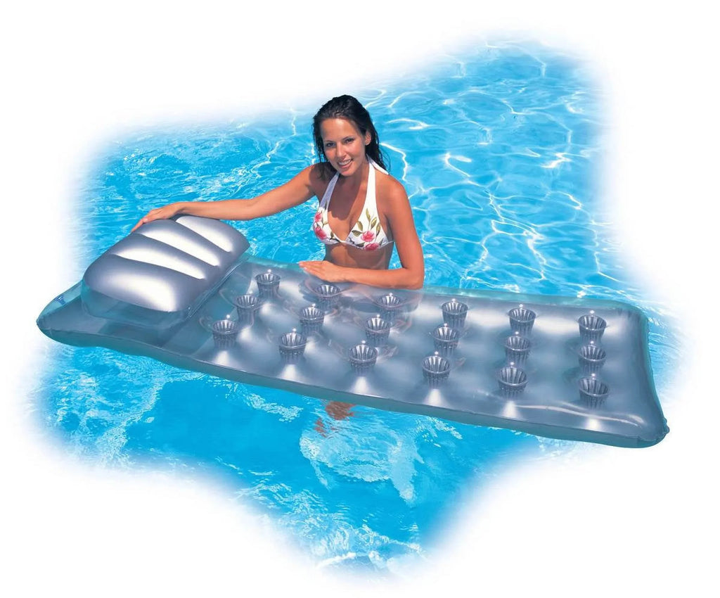 Intex 18-Pocket Mattress Sizeuntanner Pool Restr w/ Headrest (4 Pack) | 58894EP