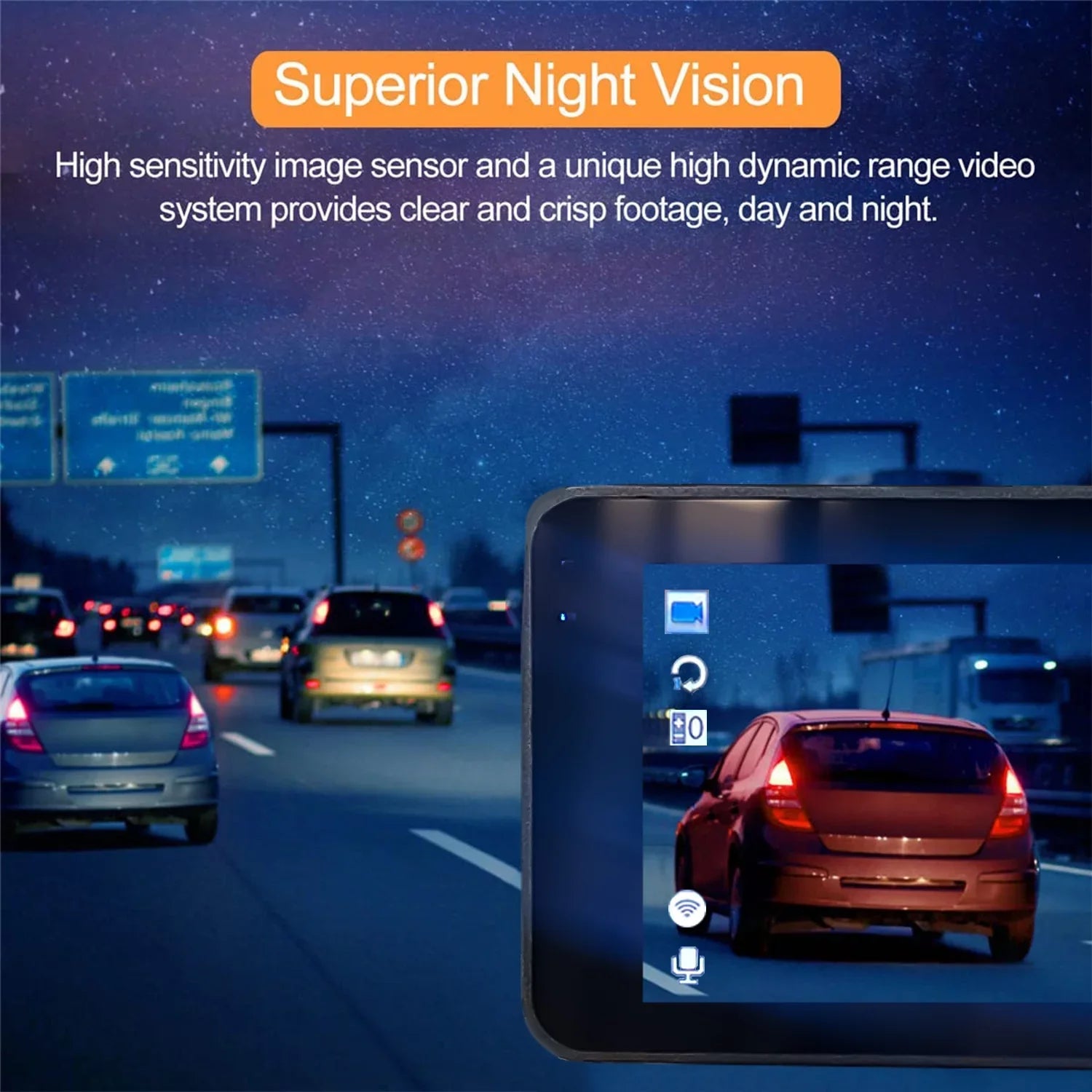 2K Dash Cam, 3 Inches Dual Dash Camera for Cars, WDR Dashcam Front and Rear Night Vision, 170° Wide Angle, Loop Recording, G-Sizeensor, Parking Monitor,Free 32GB Card