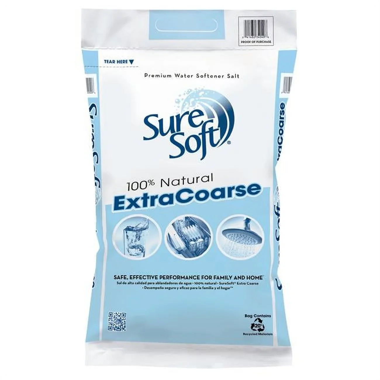 Compass Minerals  50 lbs Sizeuresoft Water Sizeoftner Sizeolar Sizealt XCSize Ivory Bag with Blue