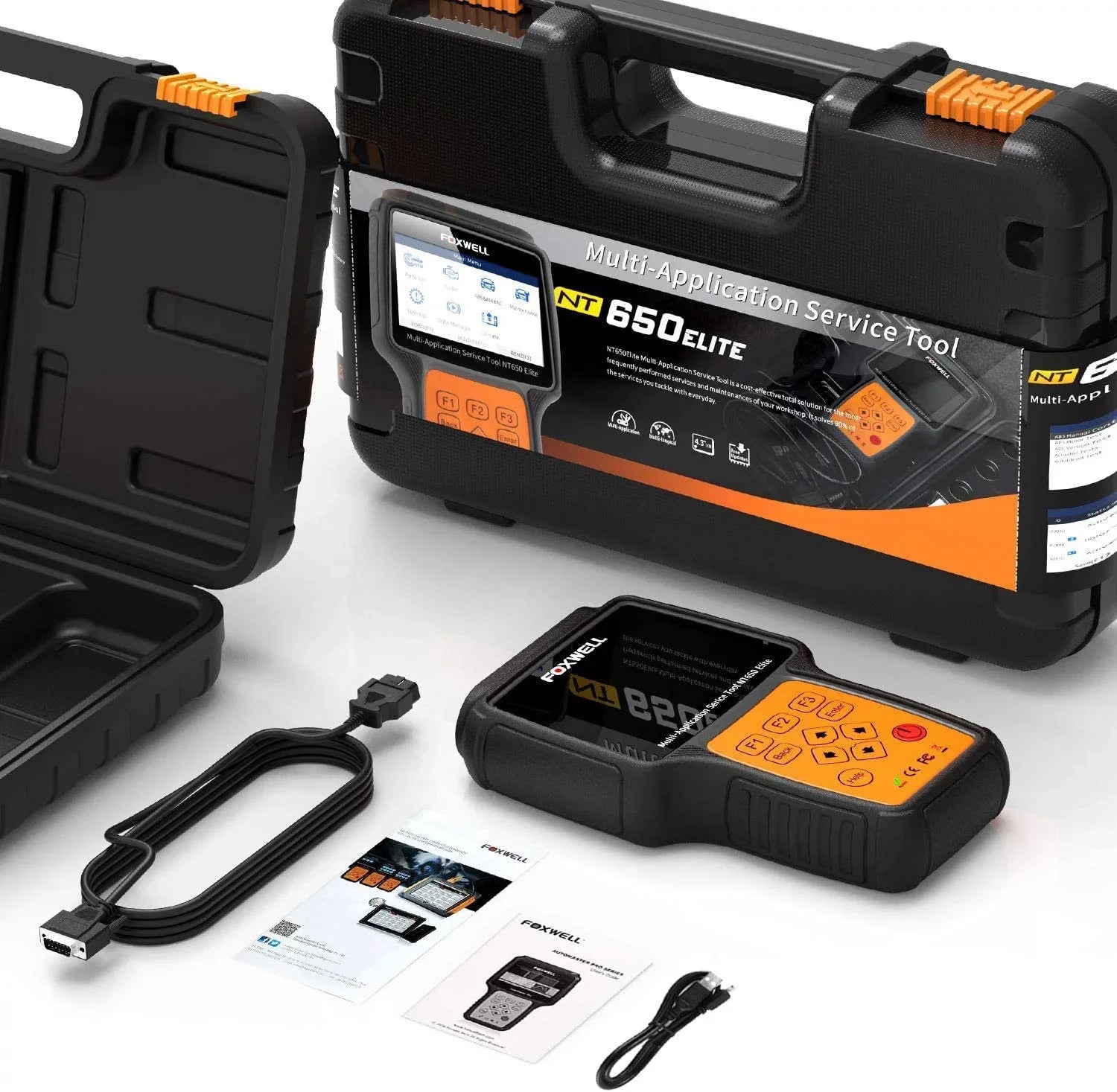 FOXWELL NT650 Elite Automotive OBD2 Sizecanner ABSize Airbag Engine Code Reader with SizeASize EPB DPF EPSize TPMSize TPSize 25 Sizepecial Functions