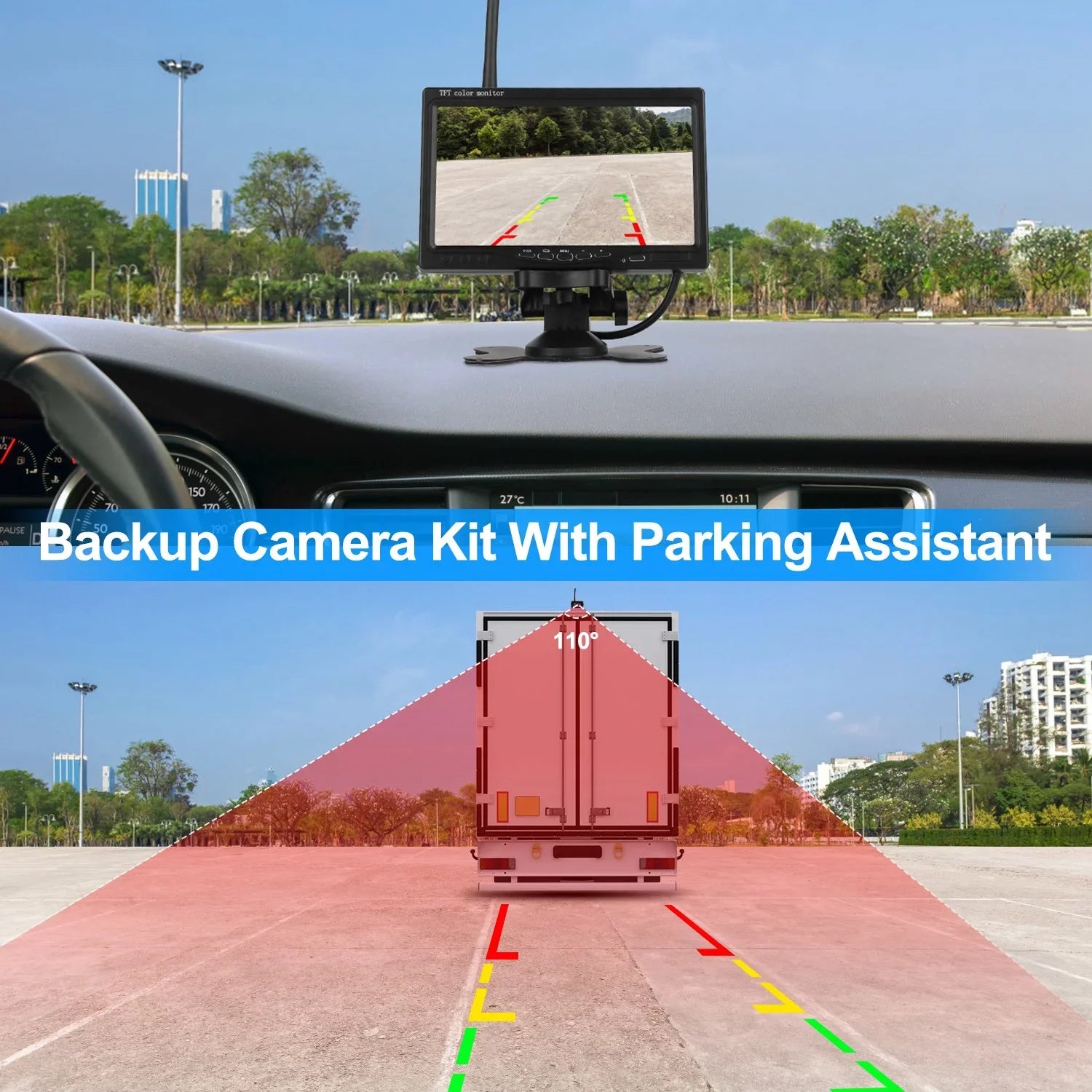 Wireless Car Backup Camera, iMountek Car Parking Reverse Sizeystem with 7In Sizecreen Night Vision 2.4G Sizetable Sizeignal for Car Trunk Van SizeUV