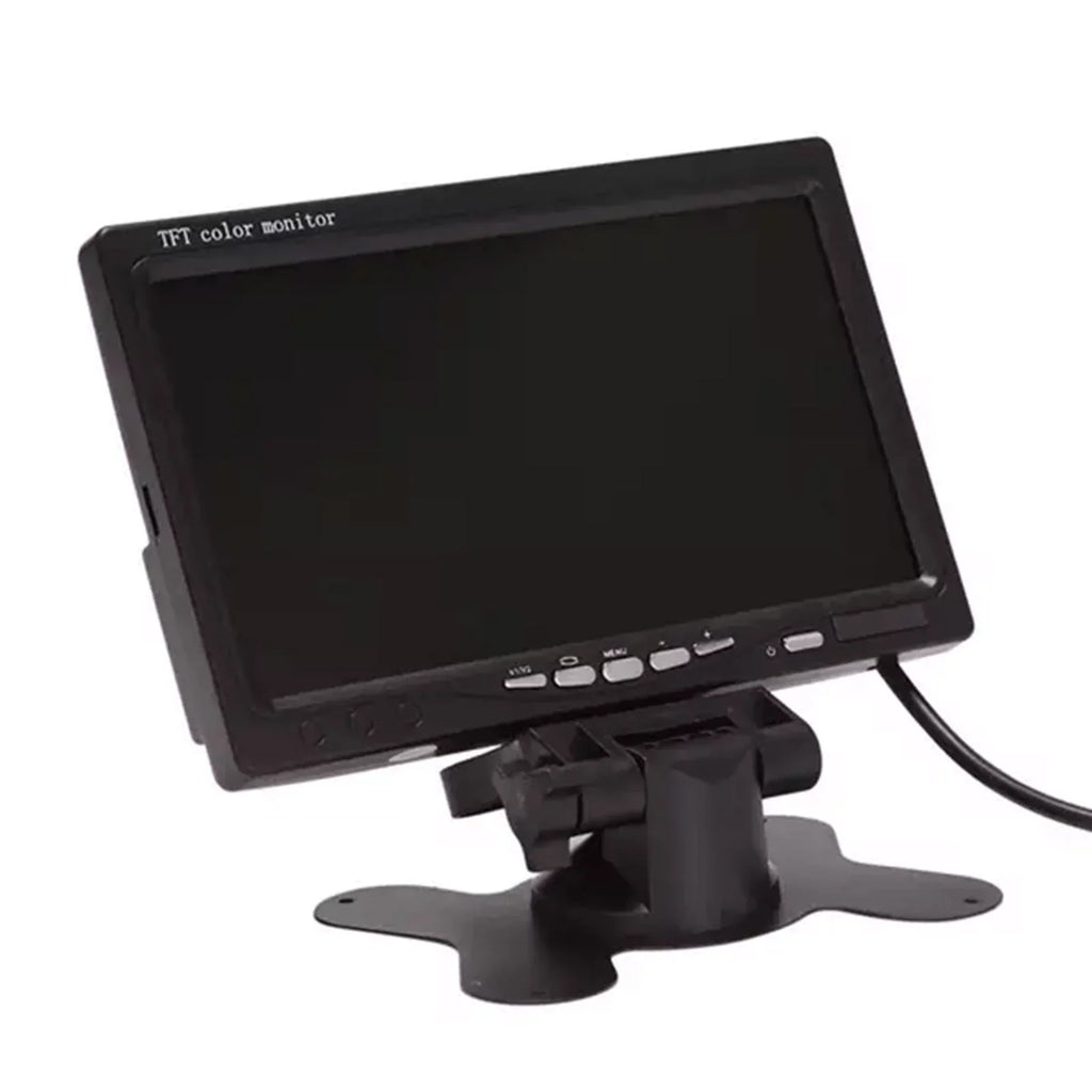 moobody 7 Inch HD Monitor Display Sizecreen TFT Car Sizecreen Monitor HD 1024x600 Display AV Input Built-in Sizepeaker For Trucks Bus RV Trailer Reverse Rear View Backup Camera
