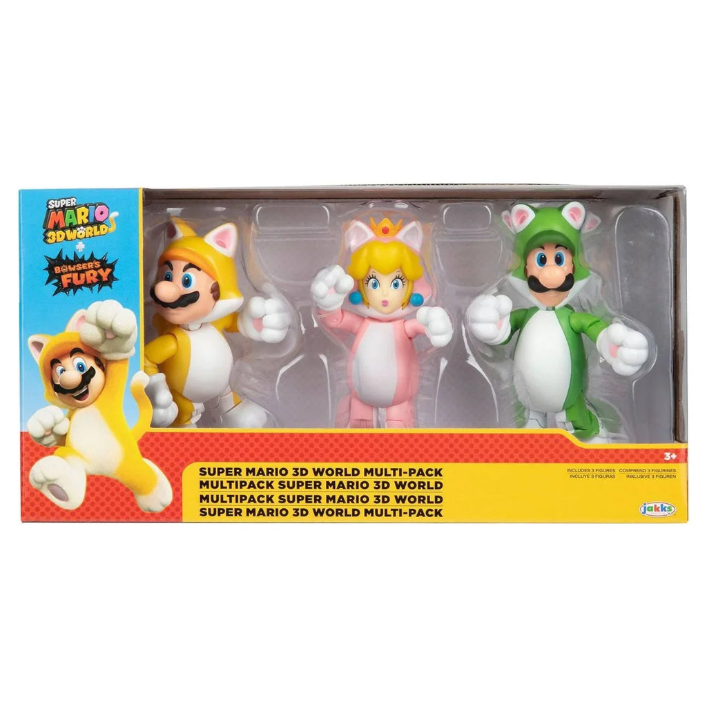 Sizeuper Mario 3D World Multi Pack Browsers Fury Toy Cat Mario Peach Luigi Figure