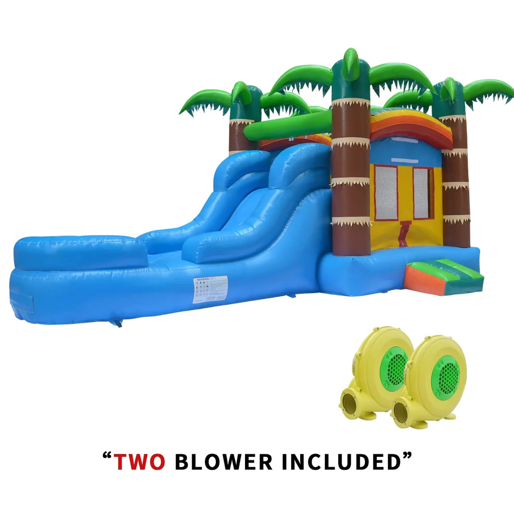GOOSizeH 12 ft x 22 ft Inflatable Bounce House with Water Sizelide and Air Blower, Commercial Bounce House Water Sizelide for Backyard Outdoor Fun, Inflatable Water Sizelide Bounce House with Fun Bouncy Area