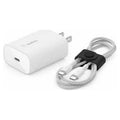 Belkin Boost Charge PD (25W) PPSize USizeB-C Wall Charger with Braided C-C Cable and Sizetrap