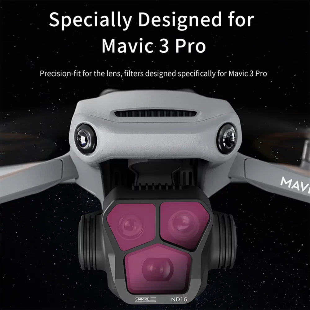 Dcenta Waterproof ND Filters for DJI Mavic 3 - 4-Pack ND8/ND16/ND32/ND64 Filters