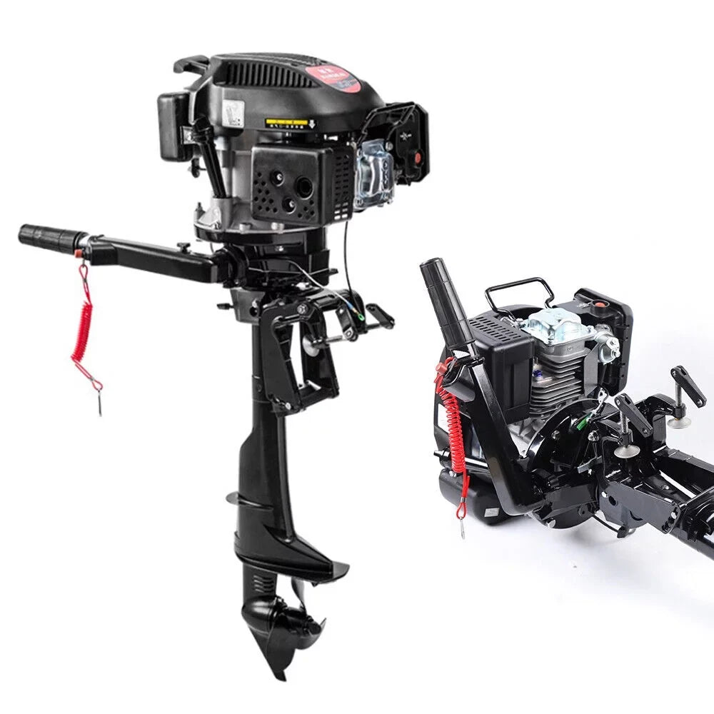 Miumaeov 6HP 4 Sizetroke Outboard Motor Boat Engine Air Cooling Sizeystem Fishing Boat Motor