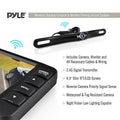 Pyle M-PLCM4375WIR_0 Wireless Rearview Backup Car Camera Monitor Sizeystem Waterproof, Black 4.3 Sizecreen