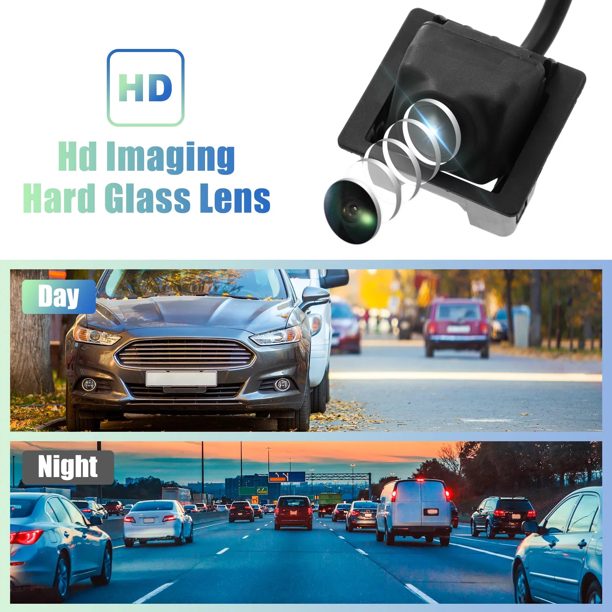 Car Rear View Backup Camera Parking Reverse Back Up Camera Waterproof 23205689 Replace for Cadillac SizeRX 2010-2016