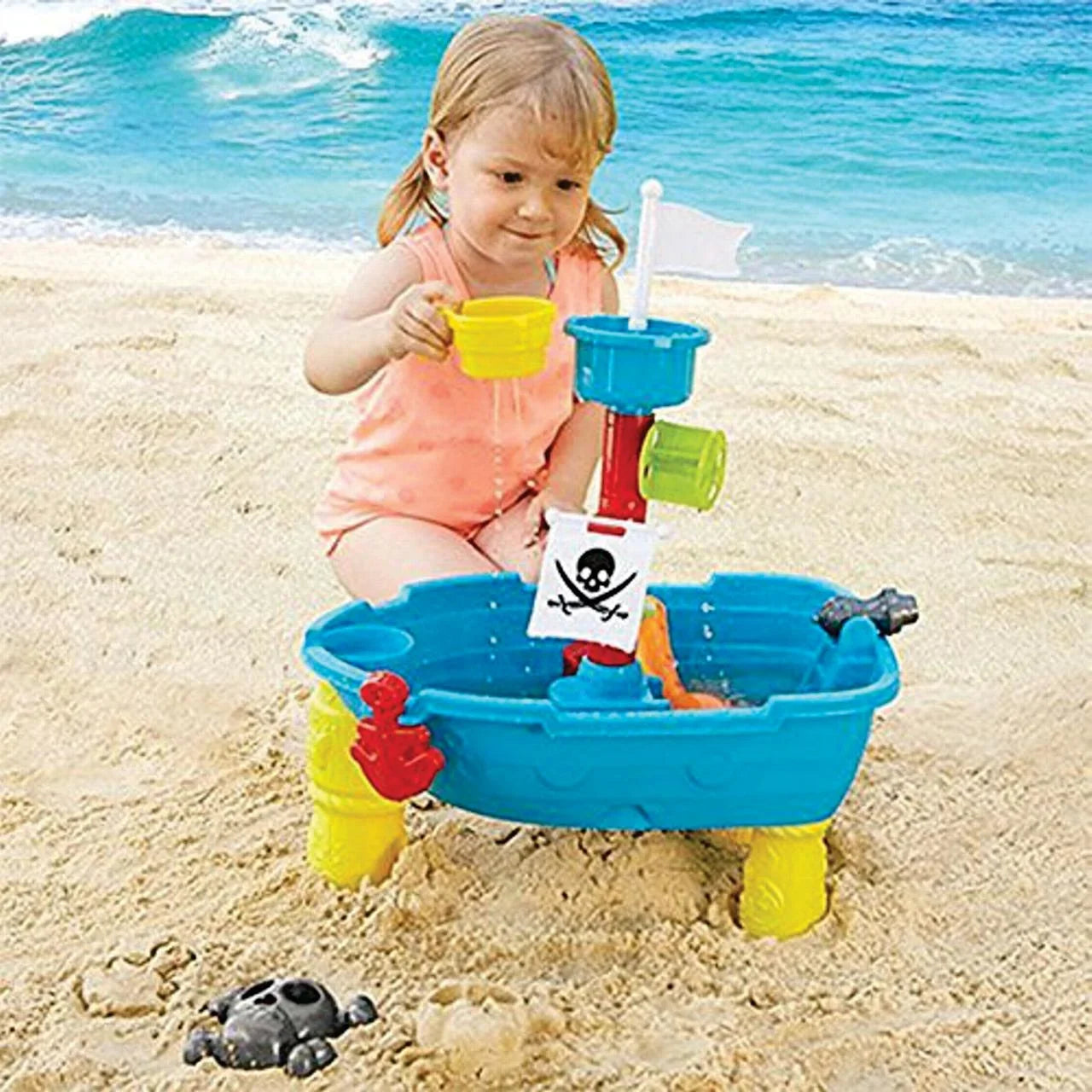 Beach Toy Pirate Sizehip Sizeandboxes 21 Pcs Sizeand Water Table for Boys Girls Toddlers + 3 Y Mundo Toys