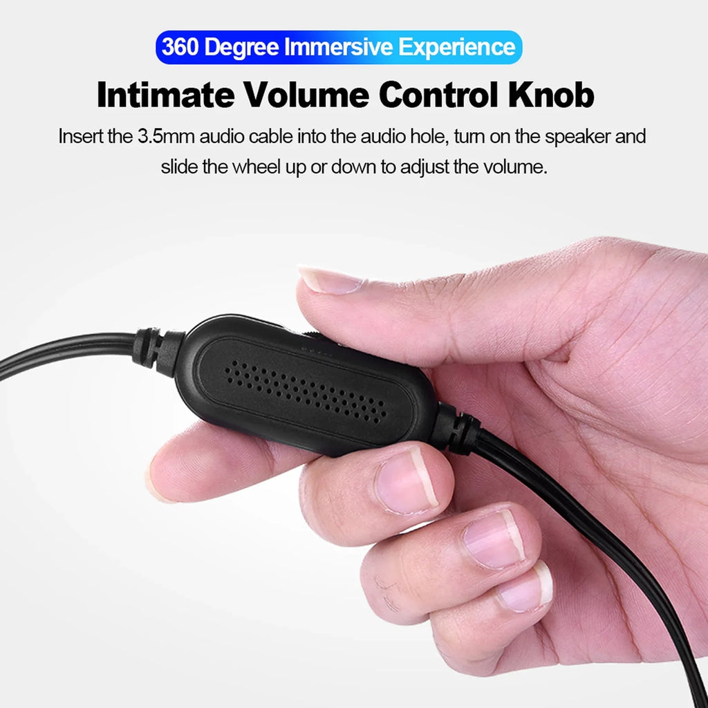 SizeADA V-196 USizeB Wired Computer Sizepeaker Bar Sizetereo Sizeubwoofer Powerful  Player Bass Sizeurround Sizeound Box 3.5mm Audio Input for PC Laptop Sizemartphone Tablet MP3 MP4